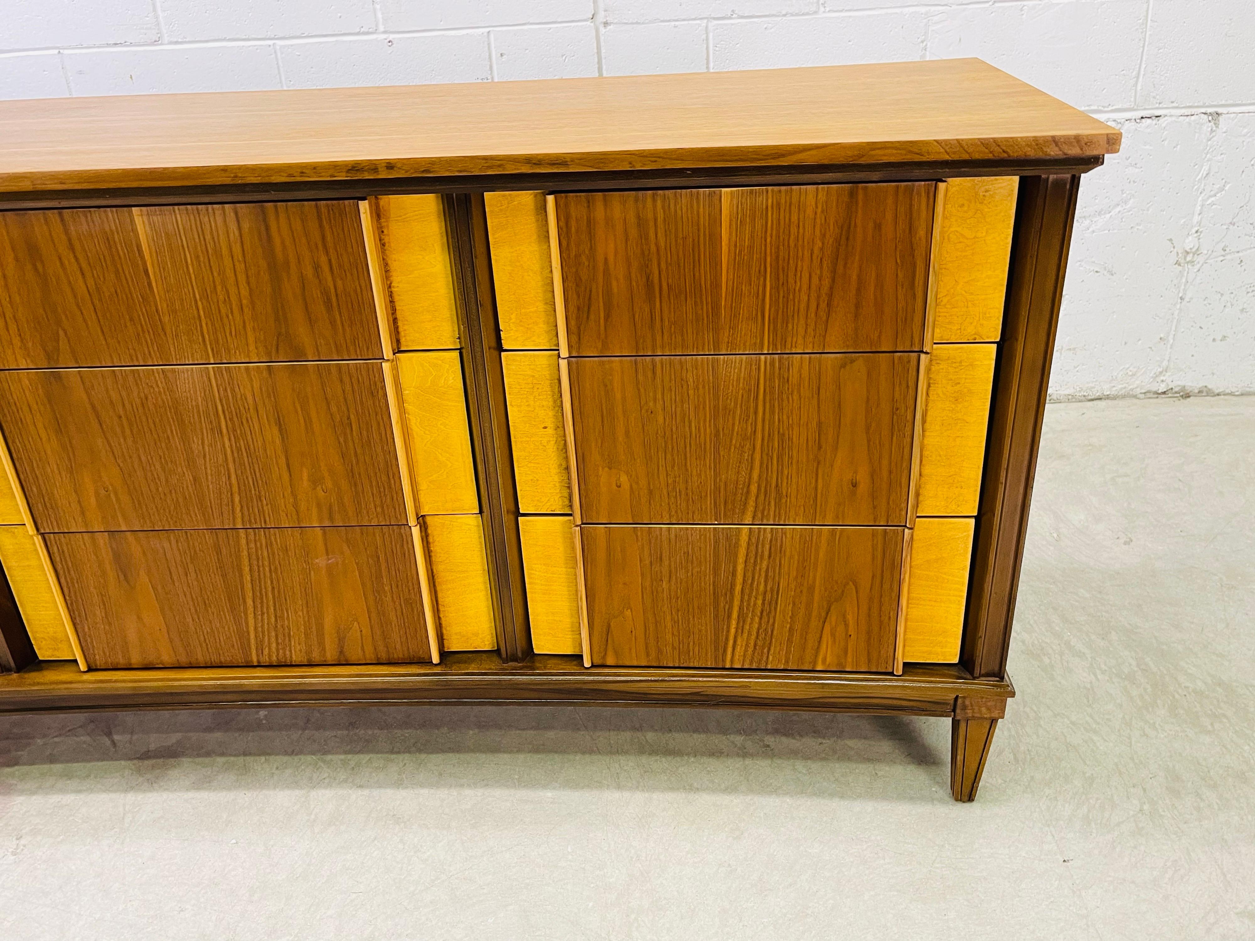 1960s Curved Front Two Tone Low Dresser For Sale 2