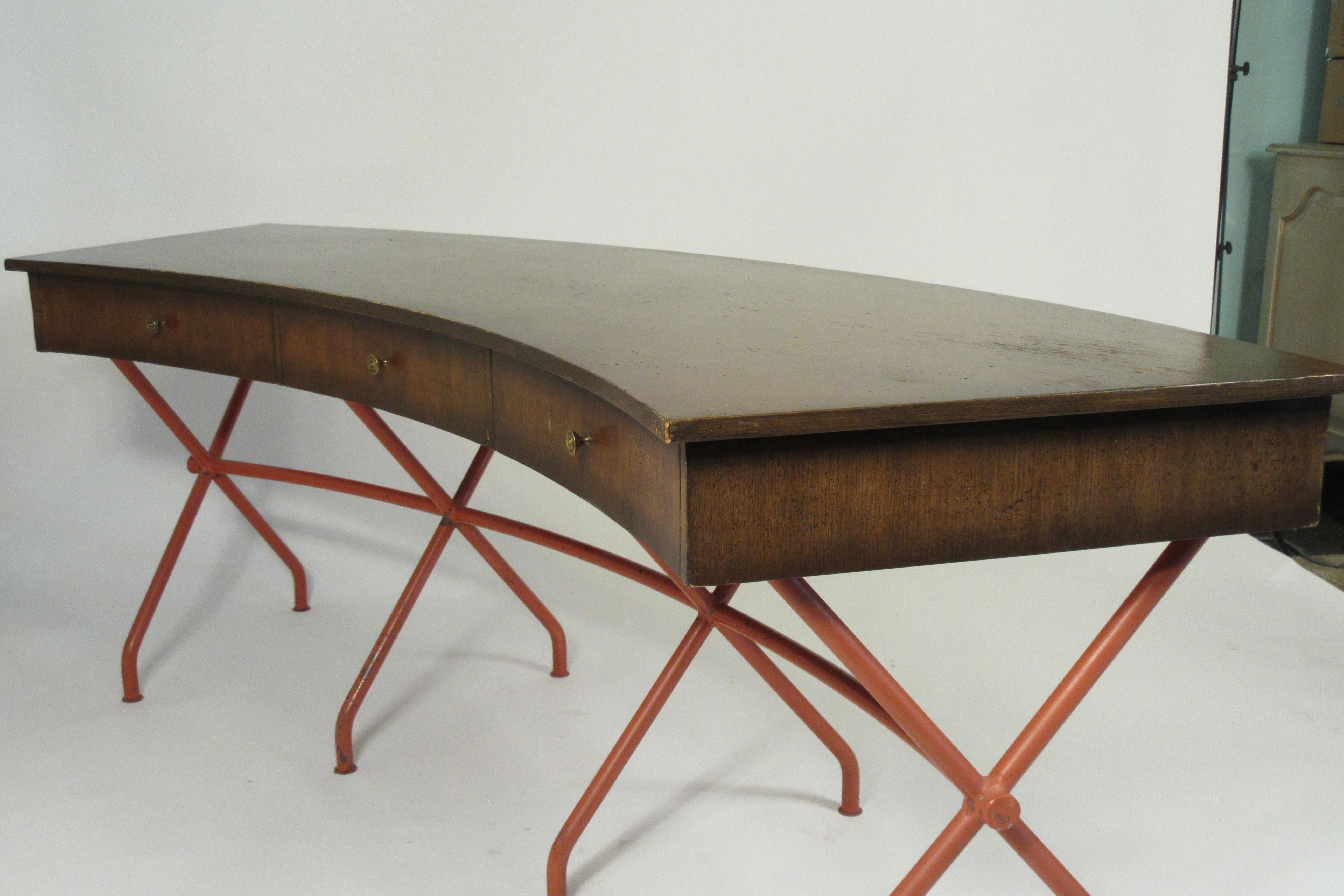 Mid-20th Century 1960s Curved Writing Desk
