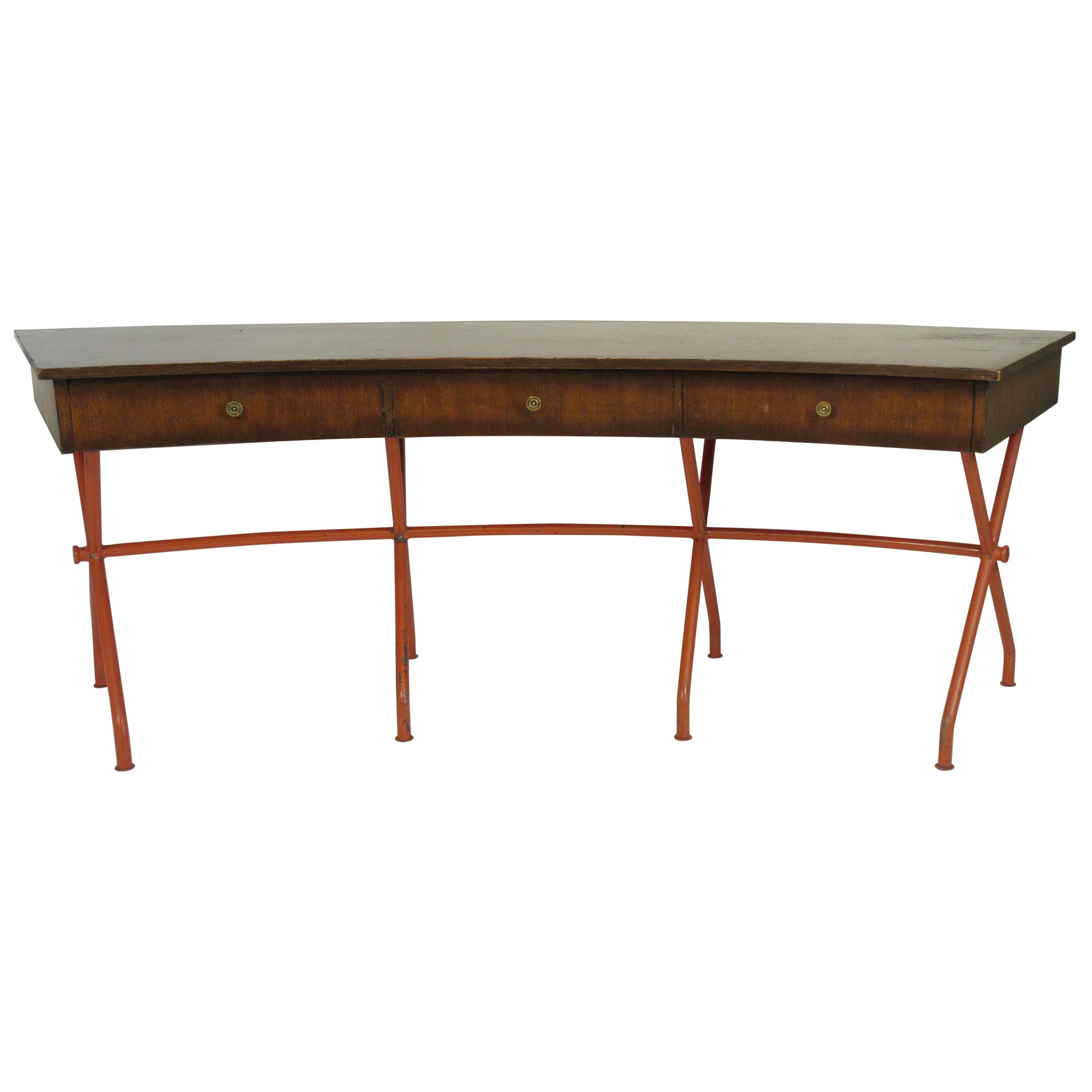 1960s Curved Writing Desk at 1stDibs