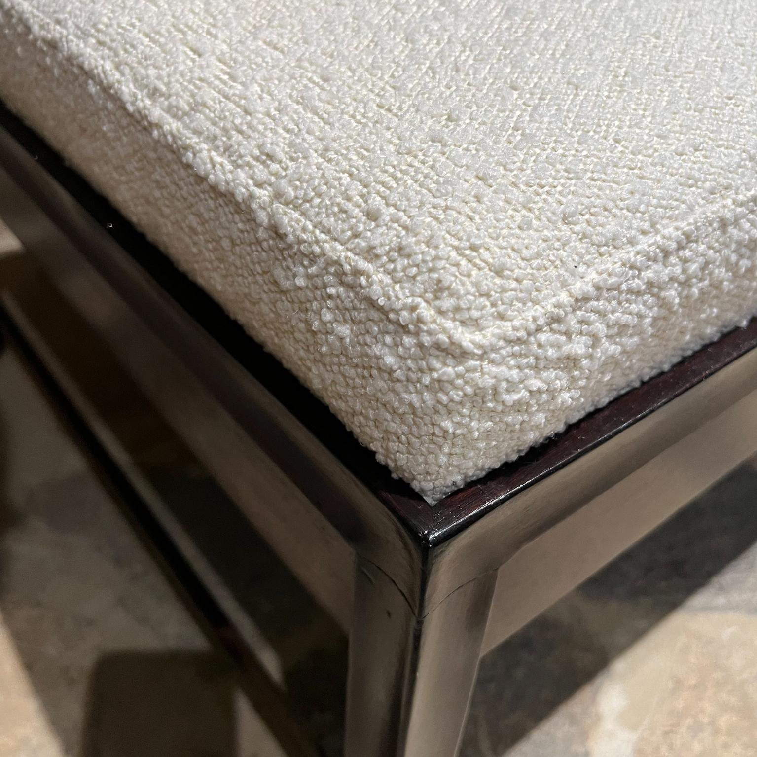 1960s Three-Seater Bench Bouclé Marble & Mahogany Crown City Table Co Buccola LA 3
