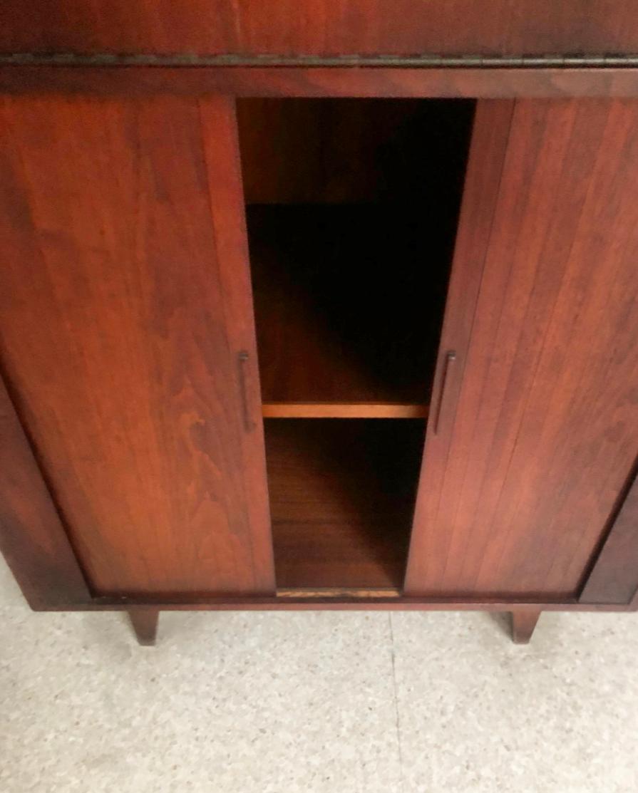 Mid-Century Modern 1960s Custom Built Walnut Bar Cabinet