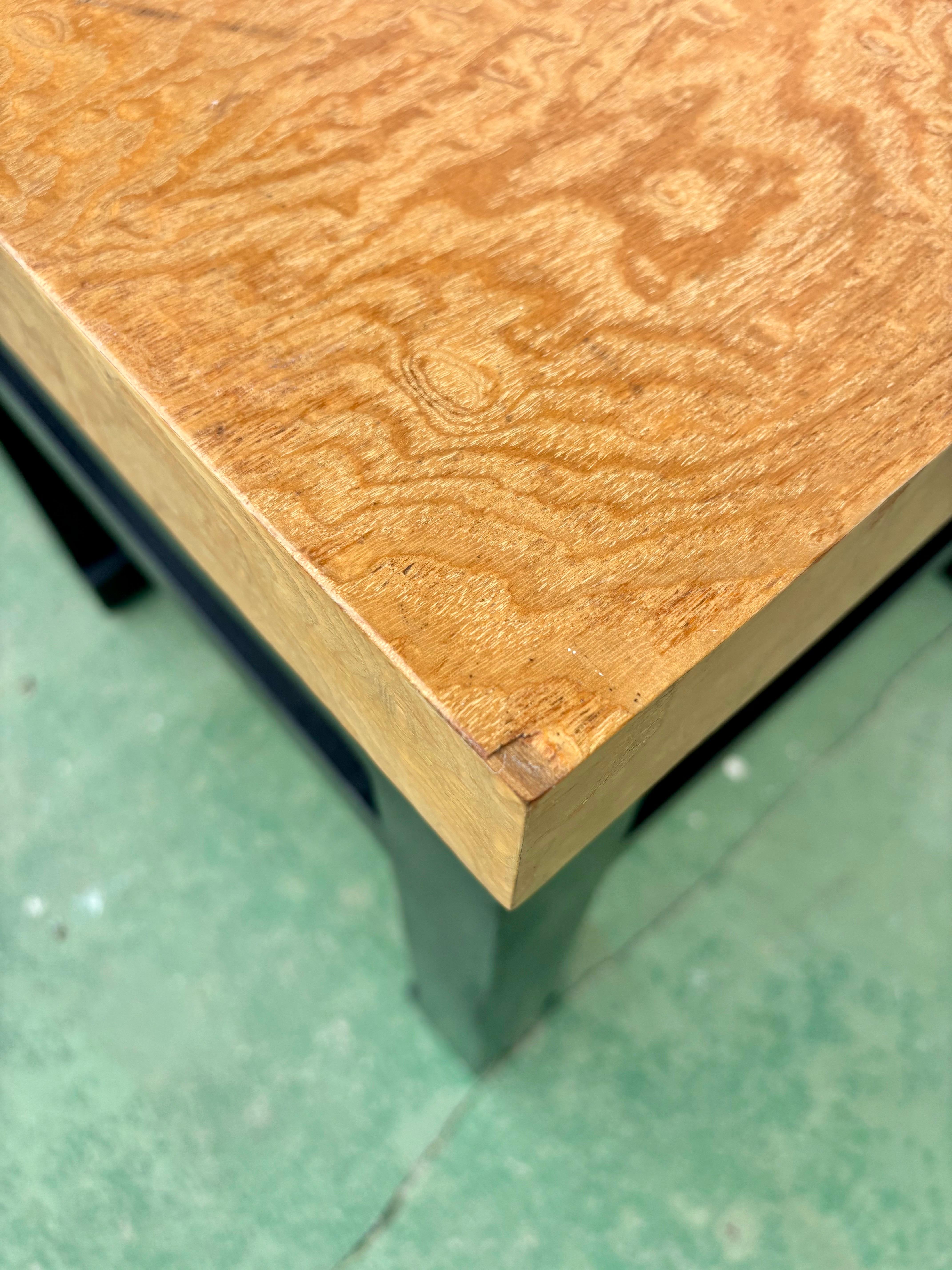 1960s Custom Burl Oak Ming Style End Tables For Sale 3