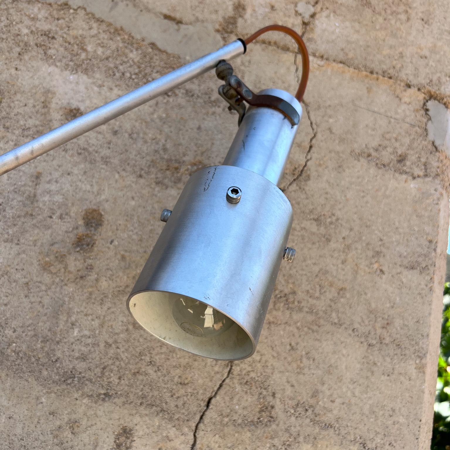 Aluminum 1960s Custom Counterbalance Wall Lamp Industrial-MCM For Sale