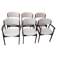 1960s Customizable Erik Buch Rosewood Dining Chairs in Excellent Condition