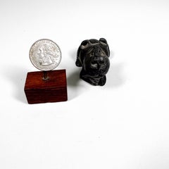 1960s Cute Cat Mini Metal Lion Figurine Sculpture