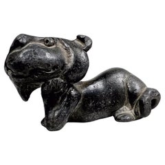 1960s Cute Cat Mini Metal Lion Figurine Sculpture