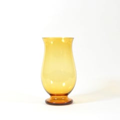 1960s Czech Amber Glass Vase, Borocrystal