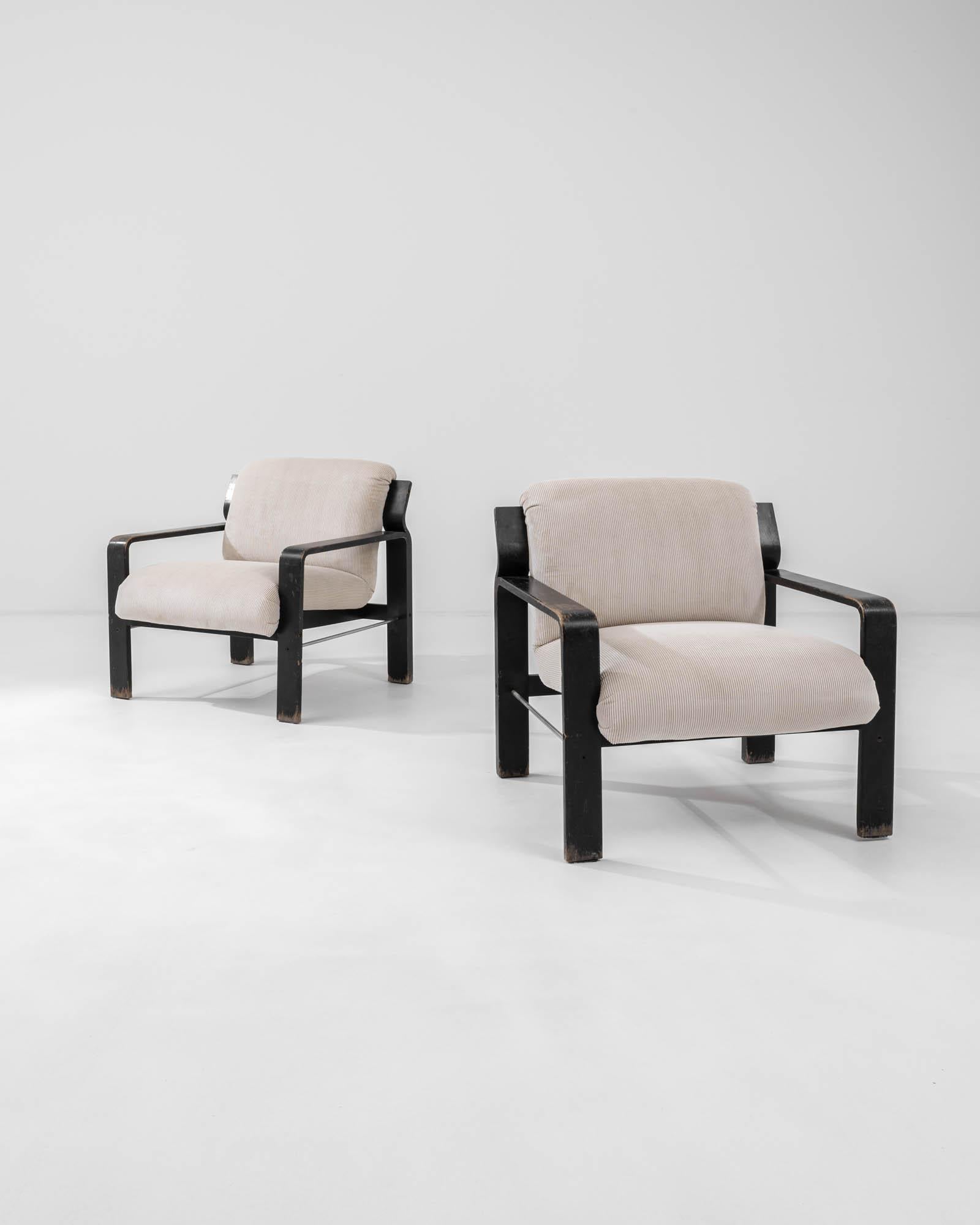 Mid-Century Modern 1960s Czech Armchairs by Ludvik Volak, a Pair For Sale