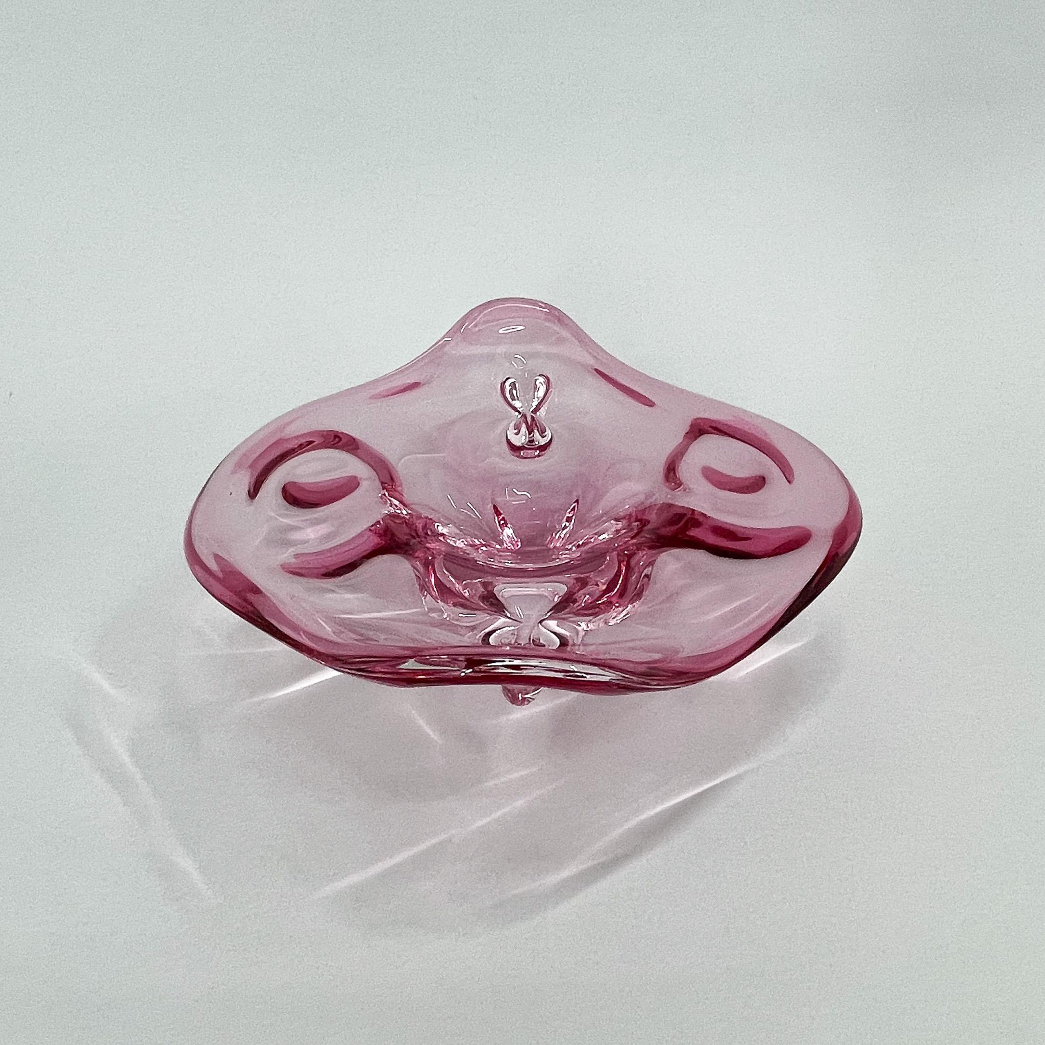 1960s Czech Art Glass Bowl by Josef Hospodka for Chribska Glassworks For Sale 1