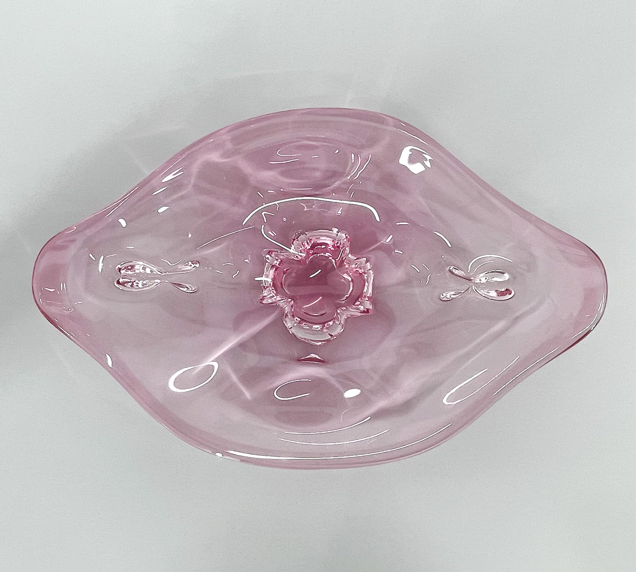 1960s Czech Art Glass Bowl by Josef Hospodka for Chribska Glassworks For Sale 2
