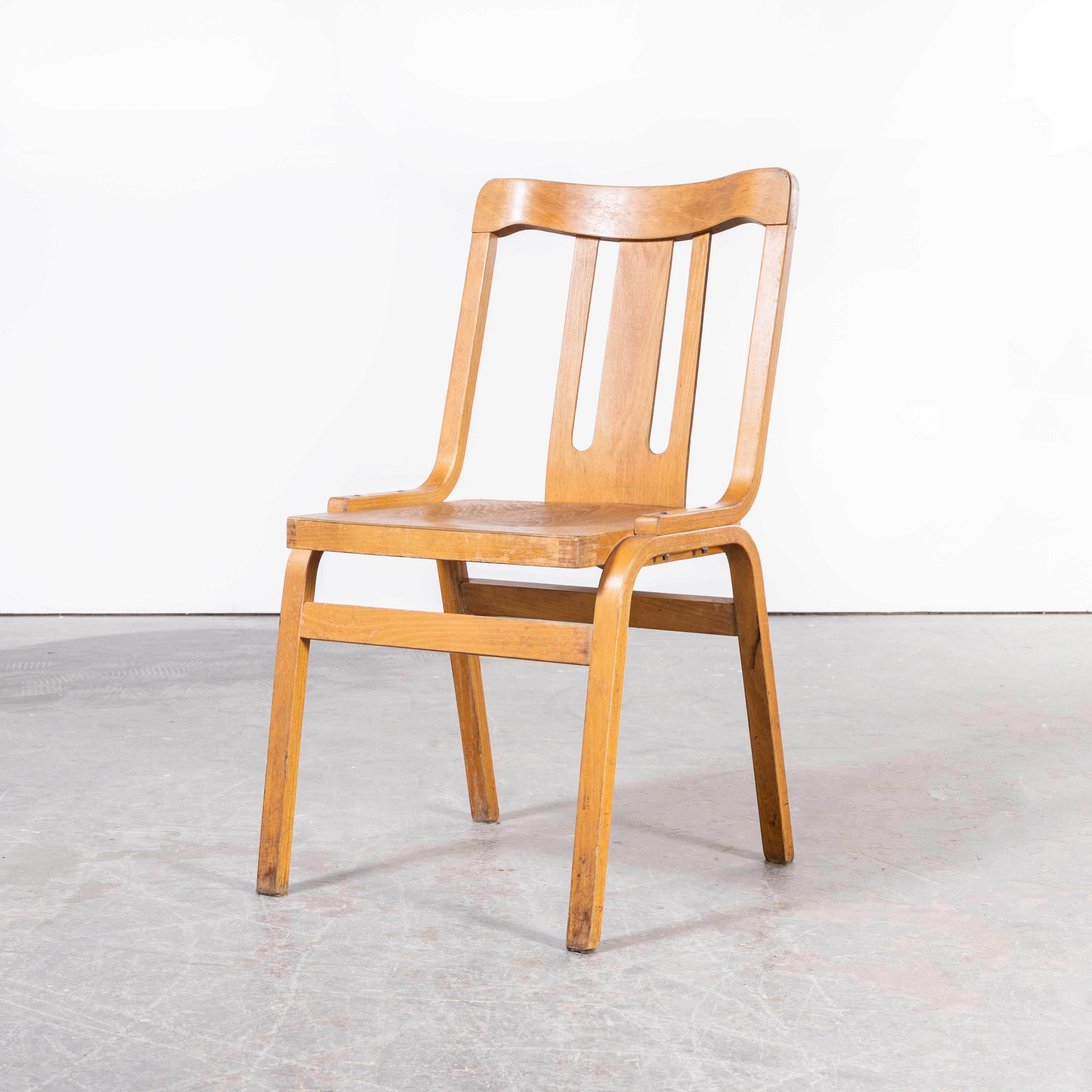 1960's Czech Bentwood Chapel Chairs - Set Of Four For Sale 2