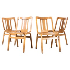 Retro 1960's Czech Bentwood Chapel Chairs - Set Of Four