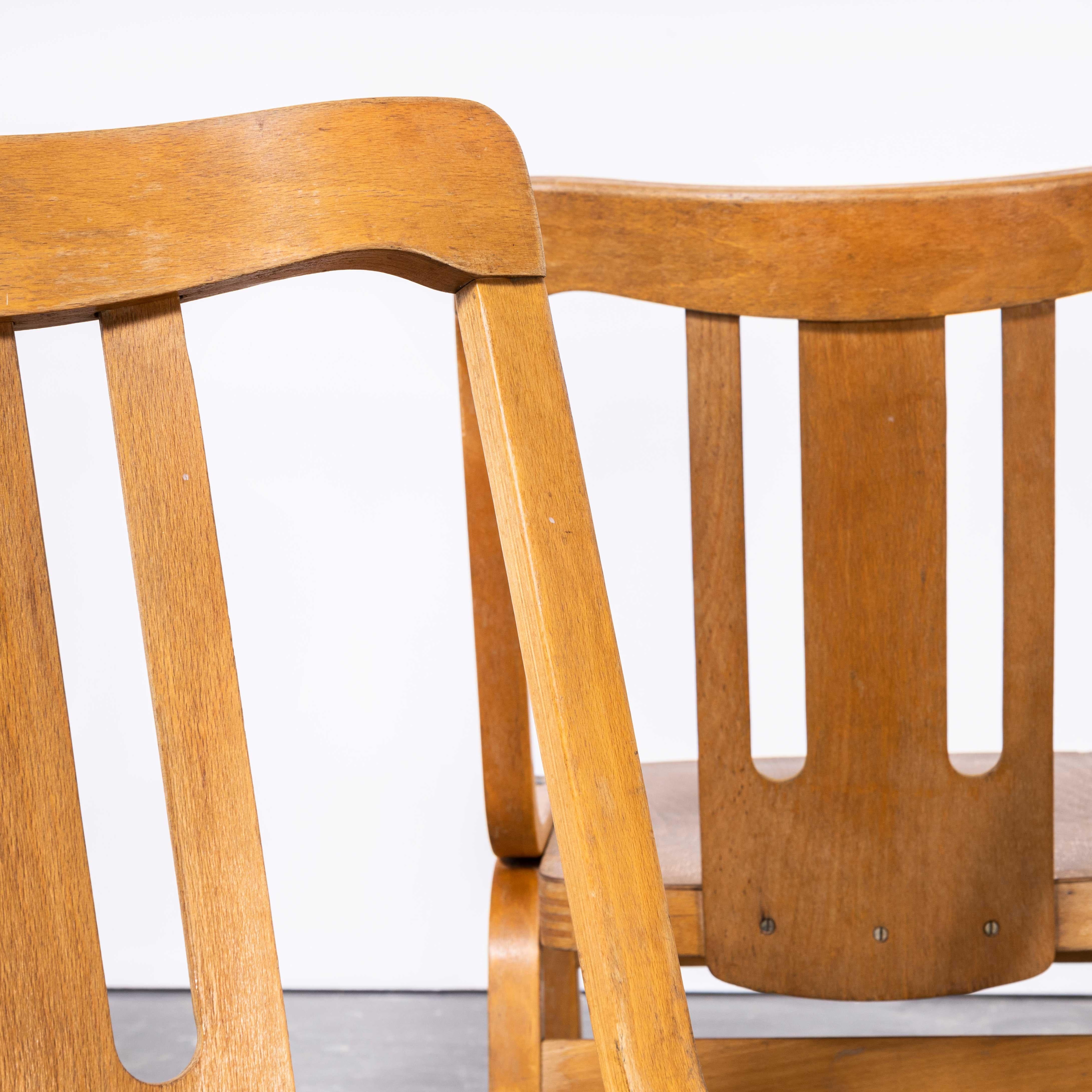 1960's, Czech Bentwood Chapel Chairs, Set of Six For Sale 7