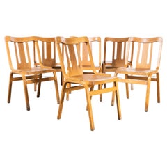Vintage 1960's, Czech Bentwood Chapel Chairs, Set of Six