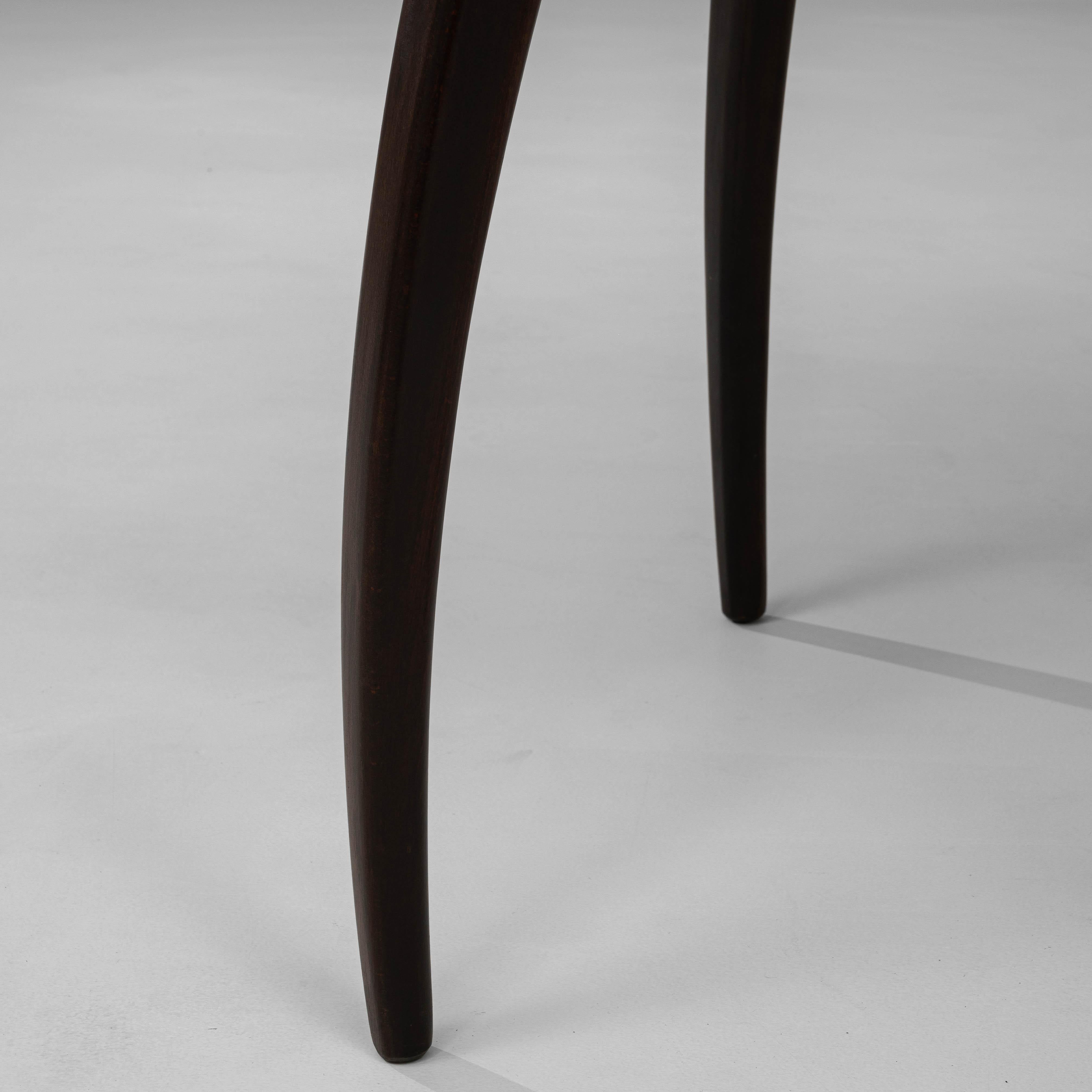 1960s Czech Black Patinated Spider Table By J. Halabala For Sale 5