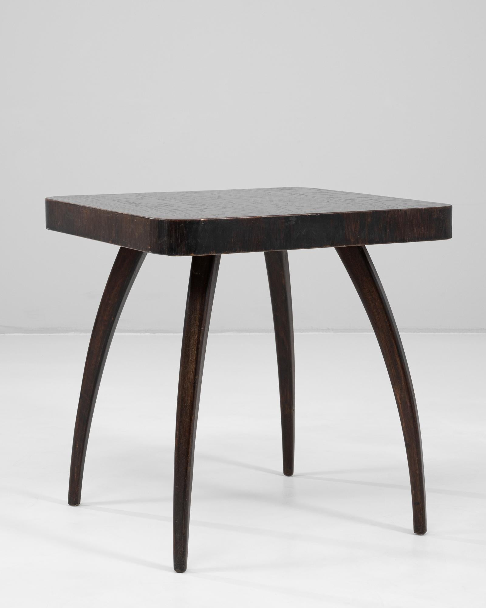 1960s Czech Black Patinated Spider Table By J. Halabala For Sale 5