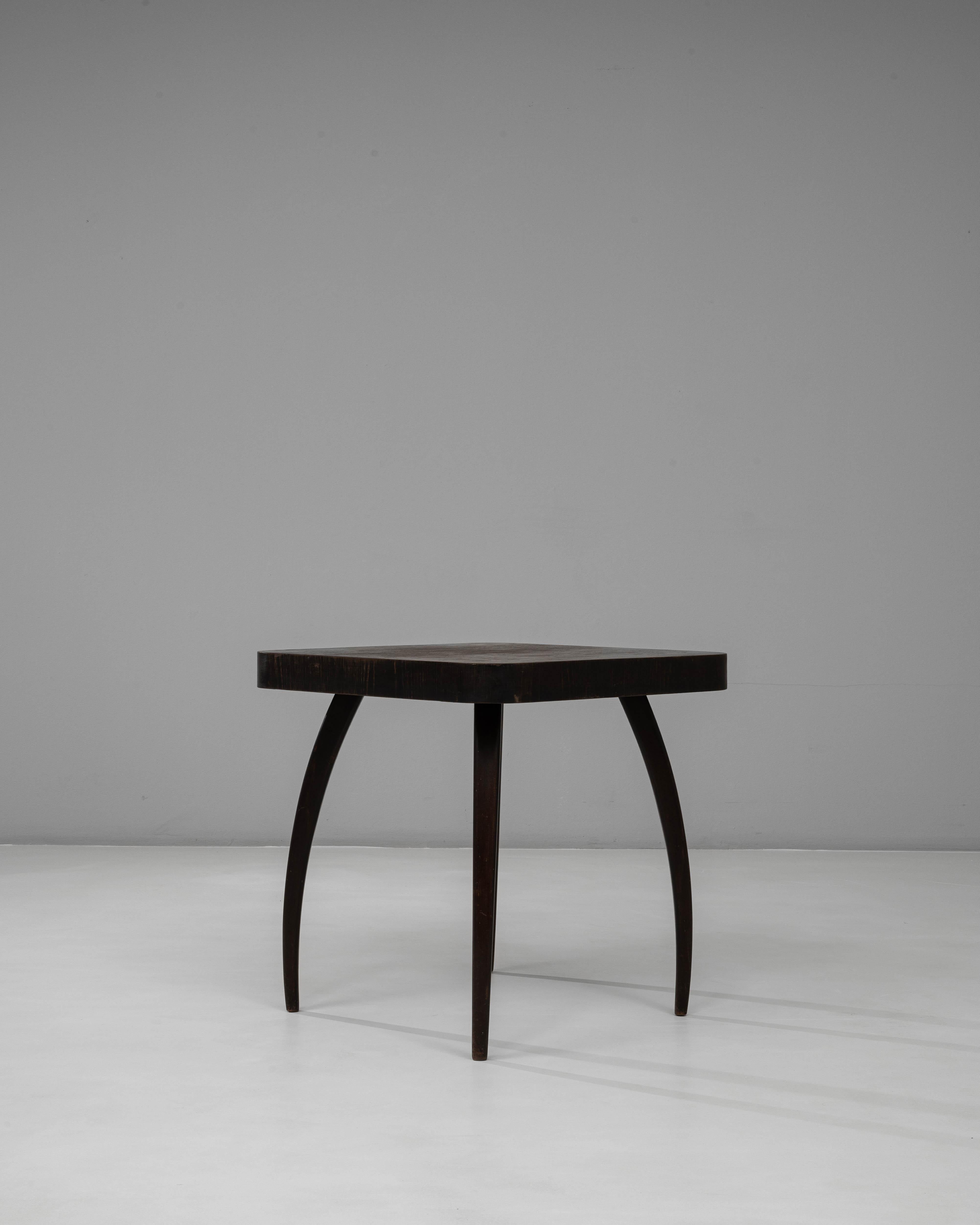 20th Century 1960s Czech Black Patinated Spider Table By J. Halabala For Sale
