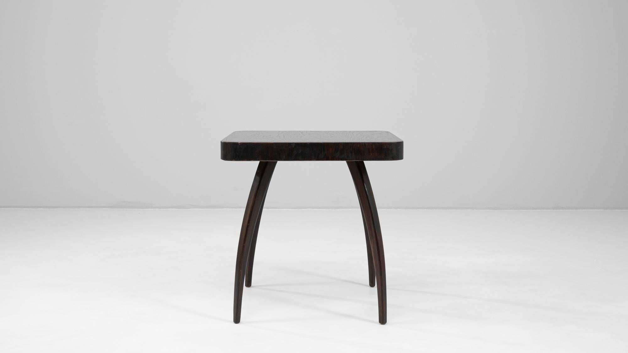 20th Century 1960s Czech Black Patinated Spider Table By J. Halabala For Sale