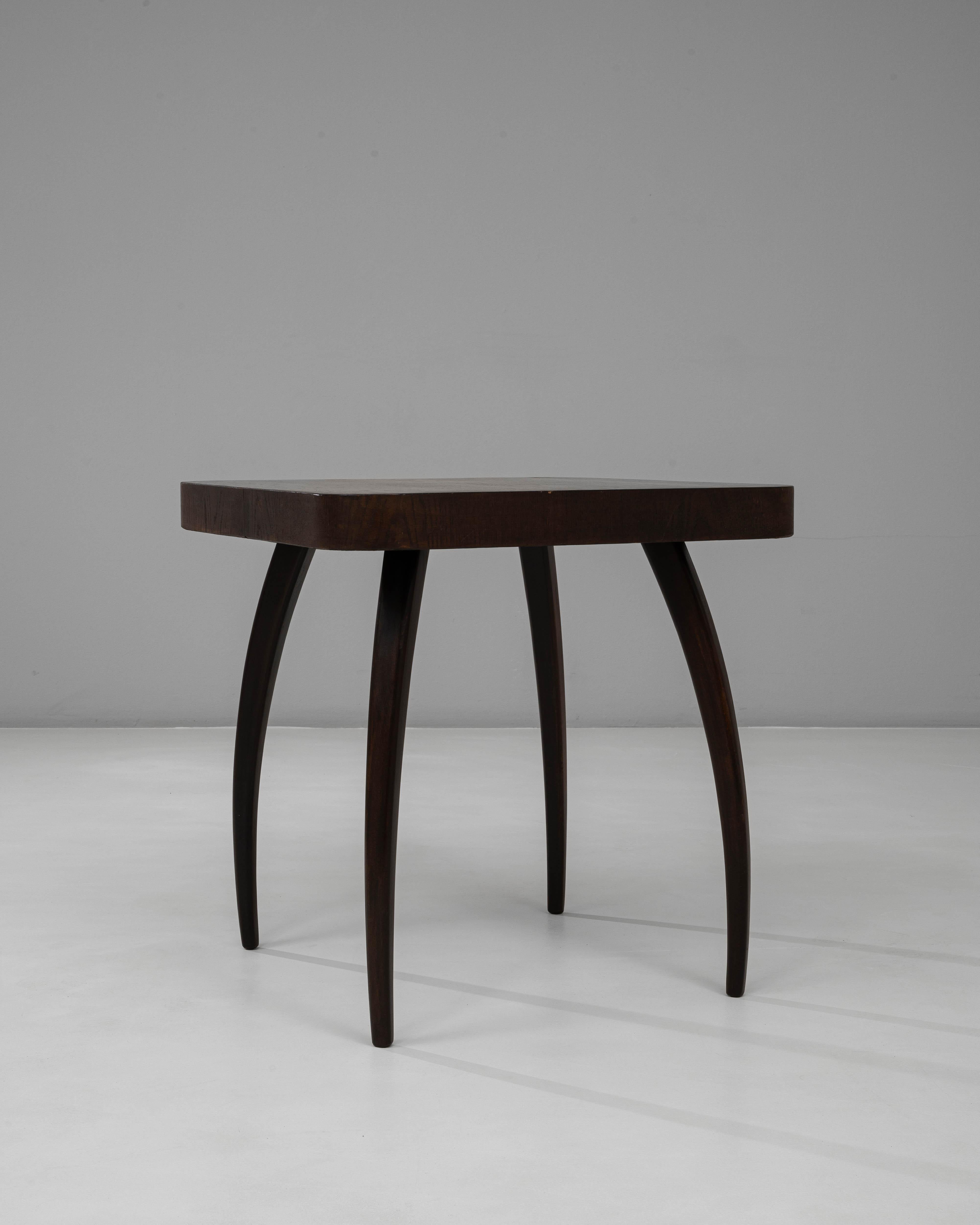 1960s Czech Black Patinated Spider Table By J. Halabala For Sale 2