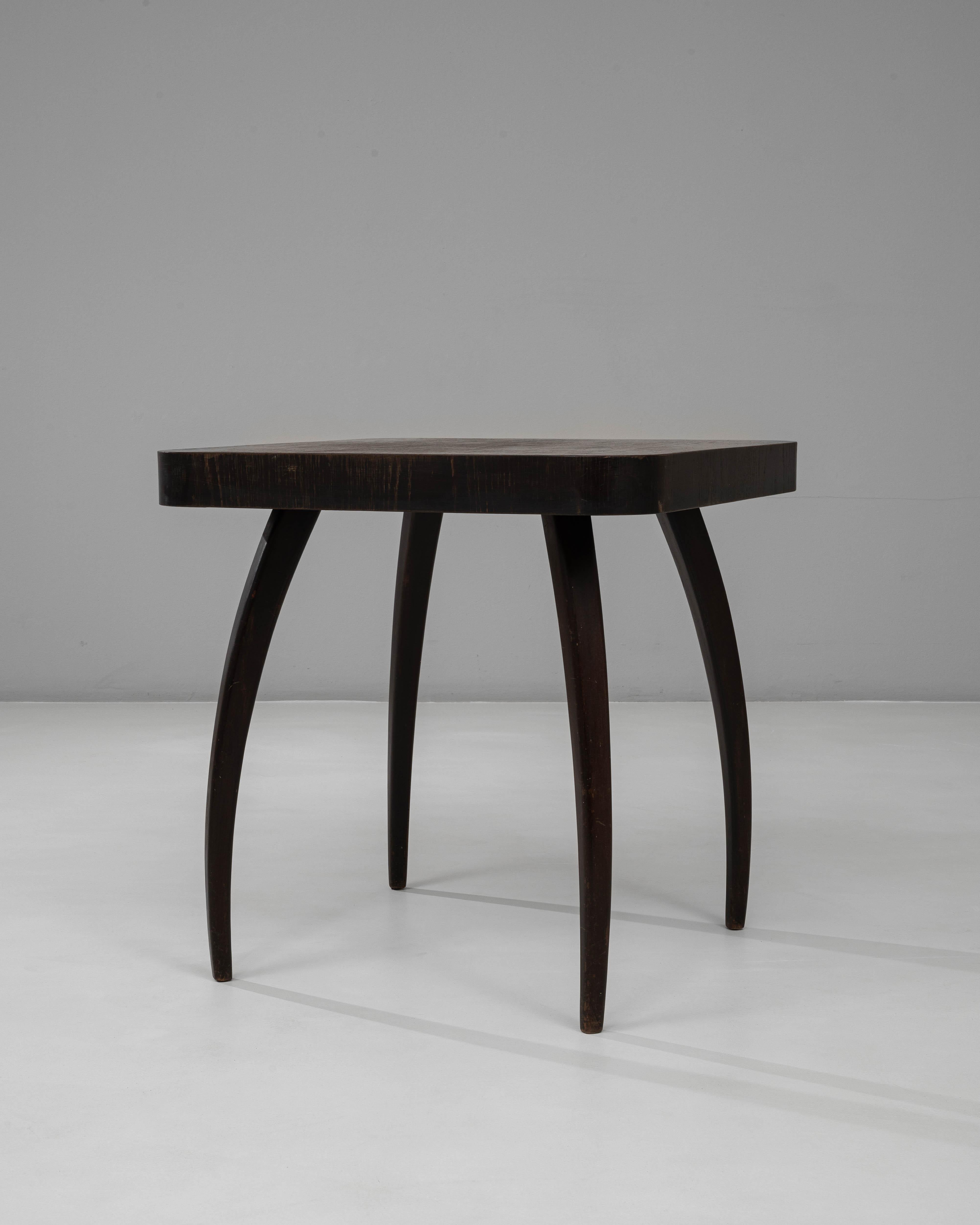 1960s Czech Black Patinated Spider Table By J. Halabala For Sale 2