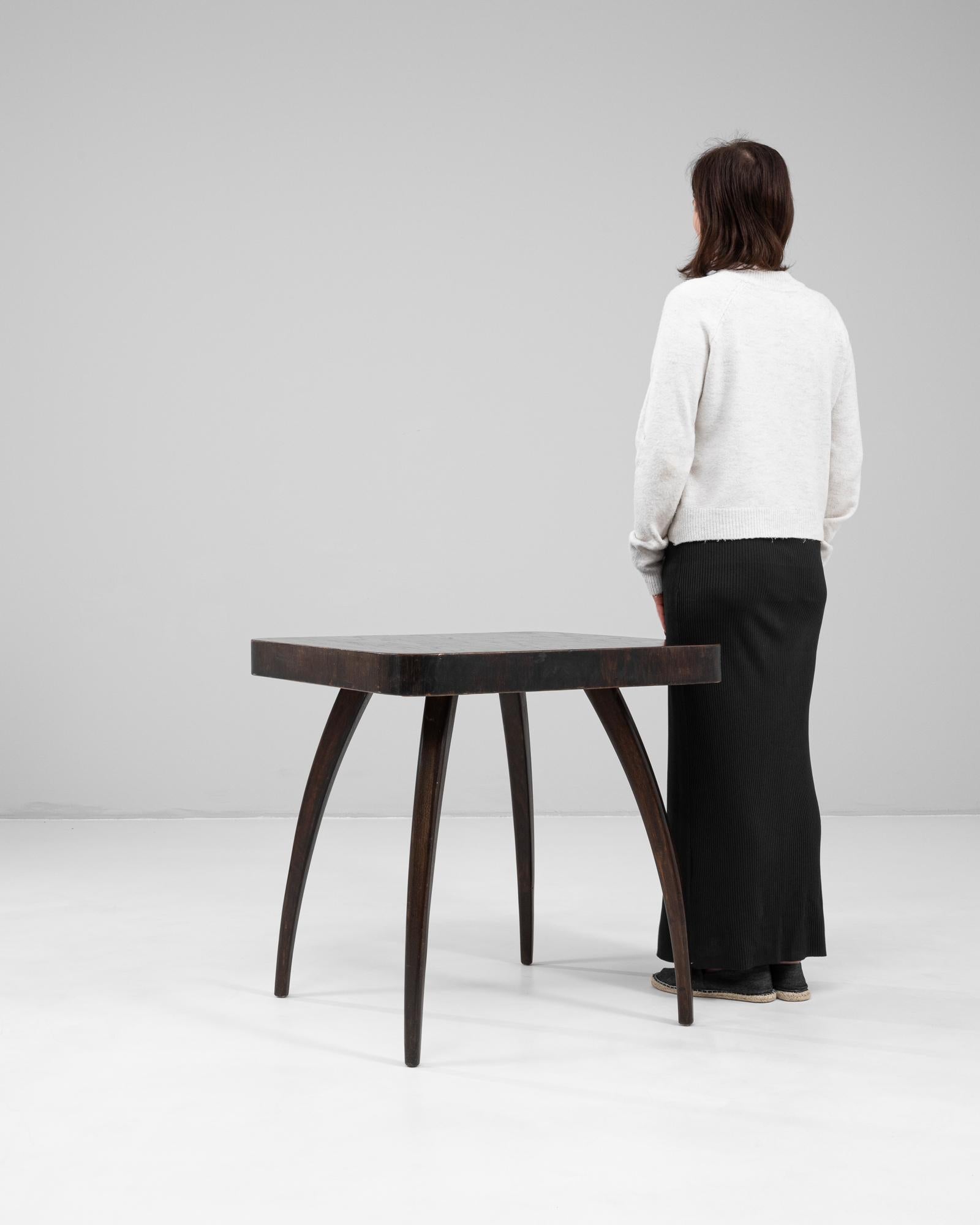 1960s Czech Black Patinated Spider Table By J. Halabala For Sale 2