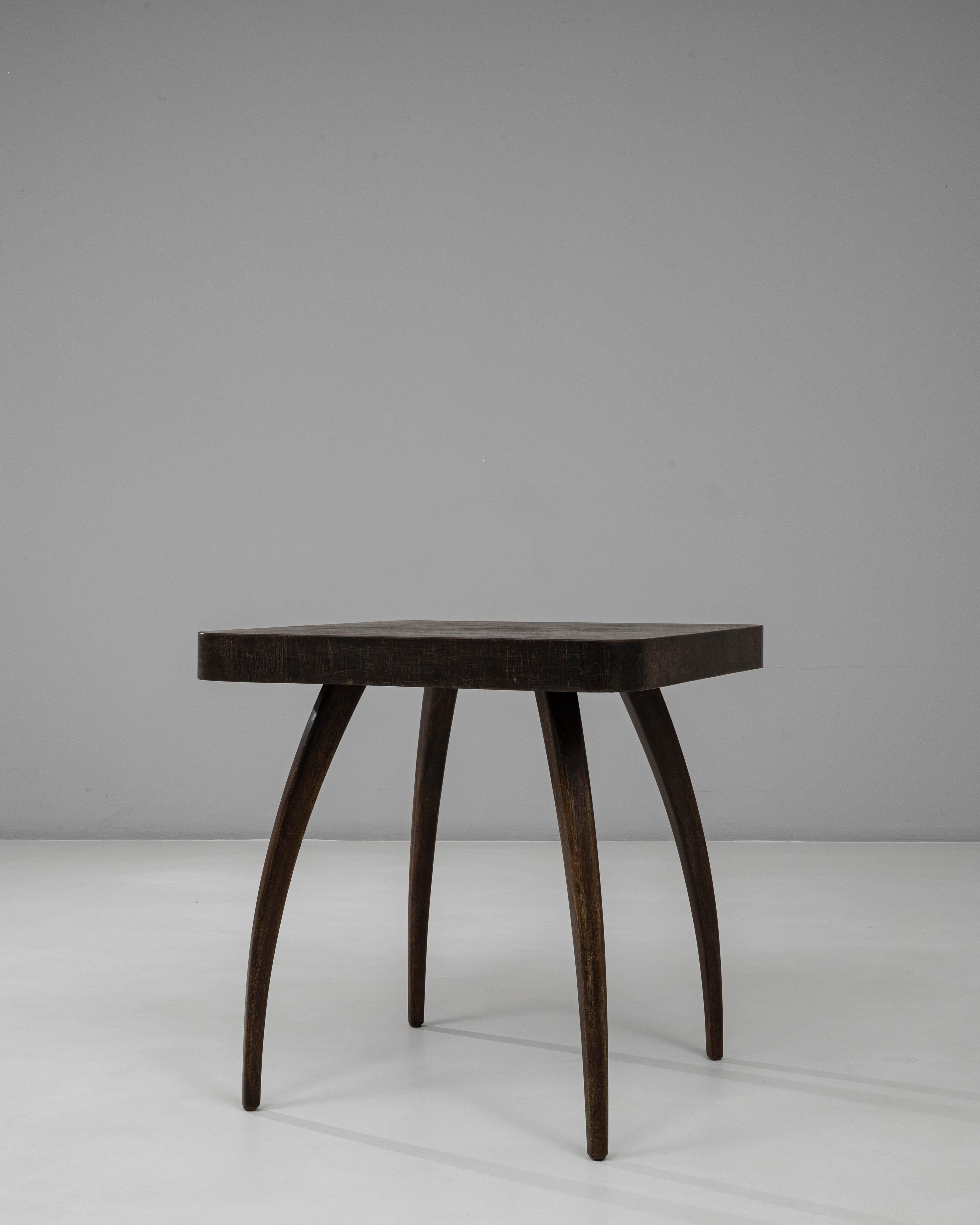 Bois 1960s Czech Black Patinated Spider Table By J. Halabala en vente