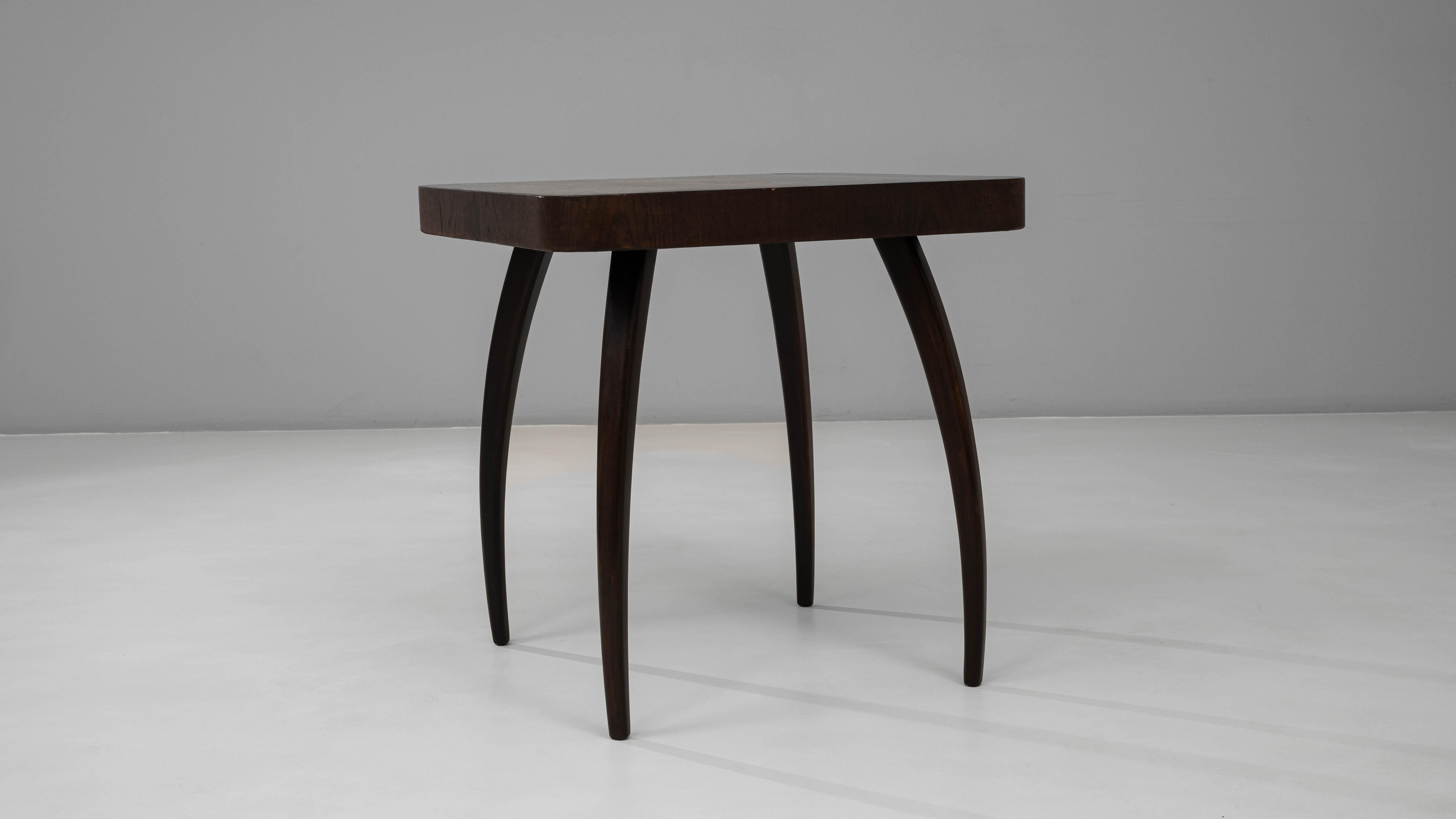 1960s Czech Black Patinated Spider Table By J. Halabala For Sale 3