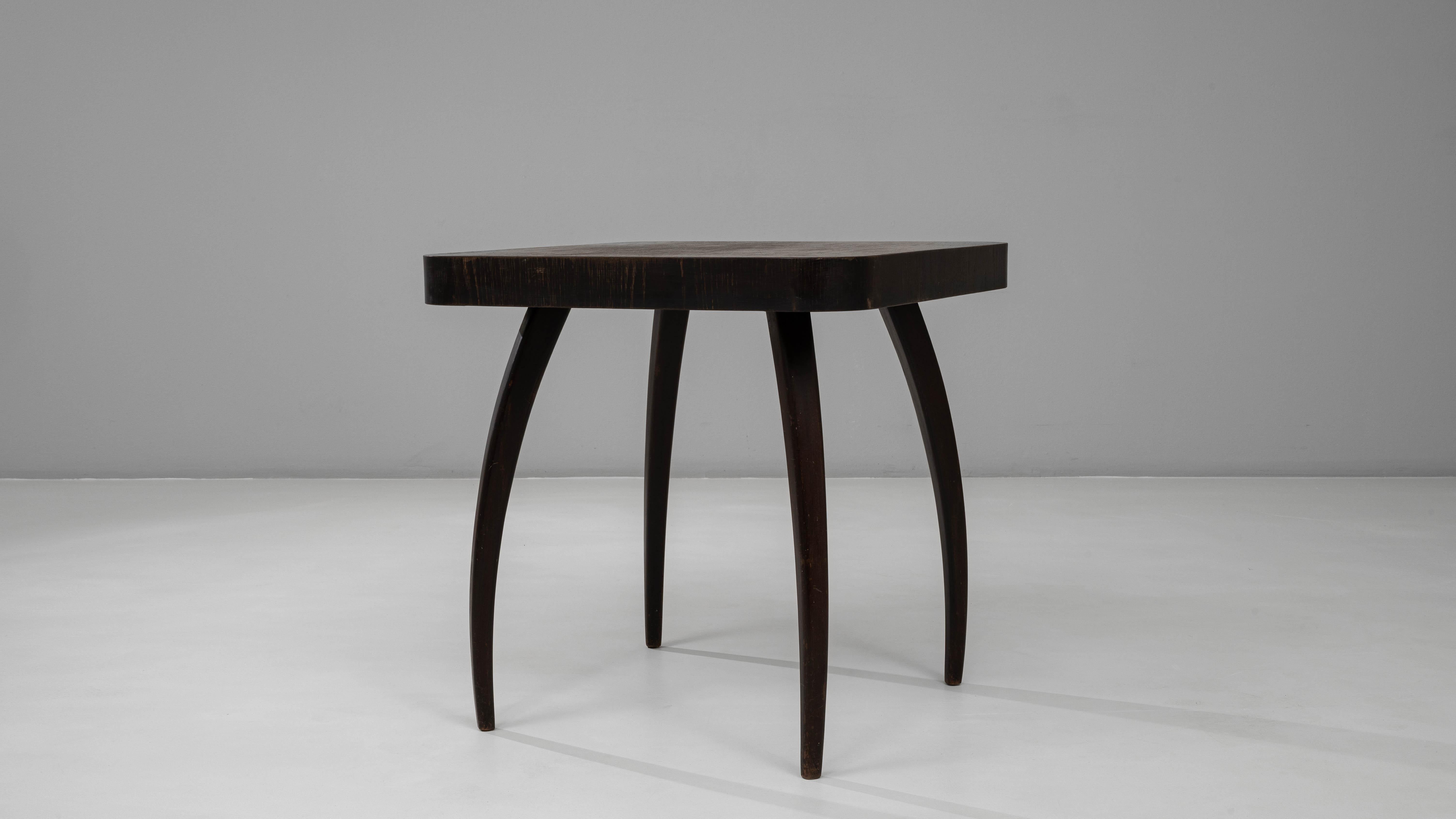 1960s Czech Black Patinated Spider Table By J. Halabala For Sale 3