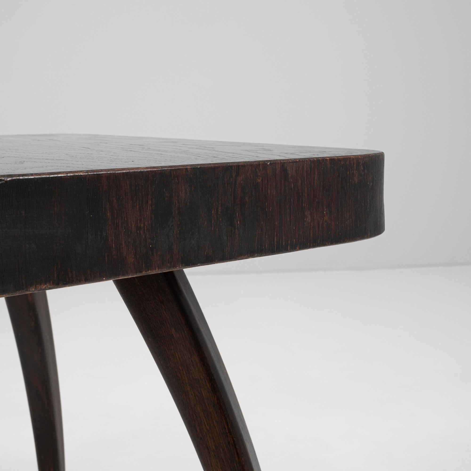 1960s Czech Black Patinated Spider Table By J. Halabala For Sale 3