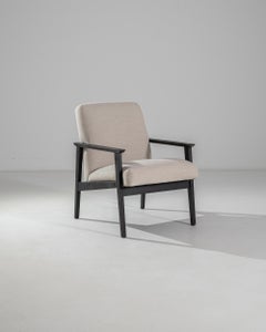 1960s Czech Geometric Wooden Armchair