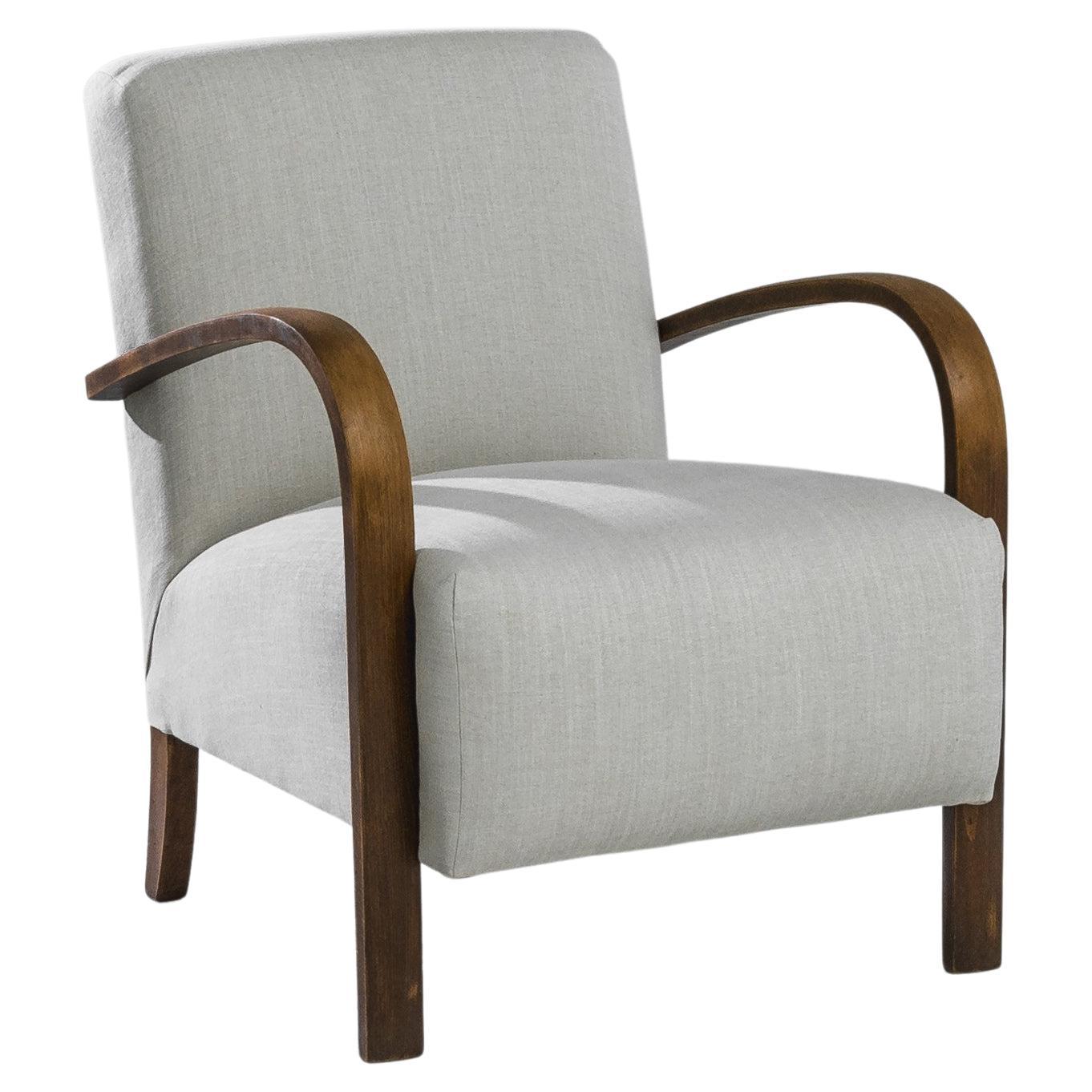 1960s Czech H-213 Bentwood Armchair For Sale