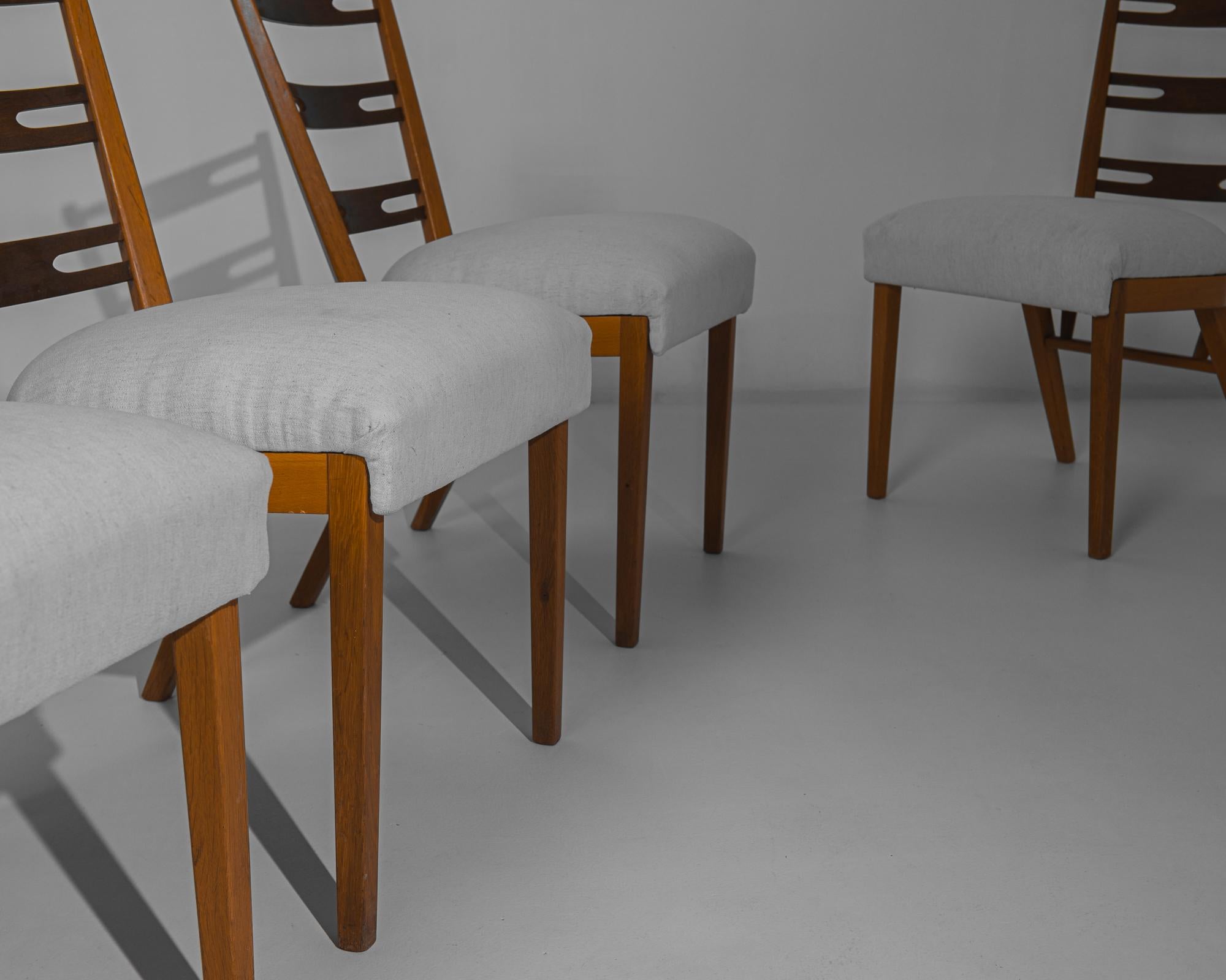 Mid-20th Century 1960s Czech Mid-Century Dining Chairs, Set of Four