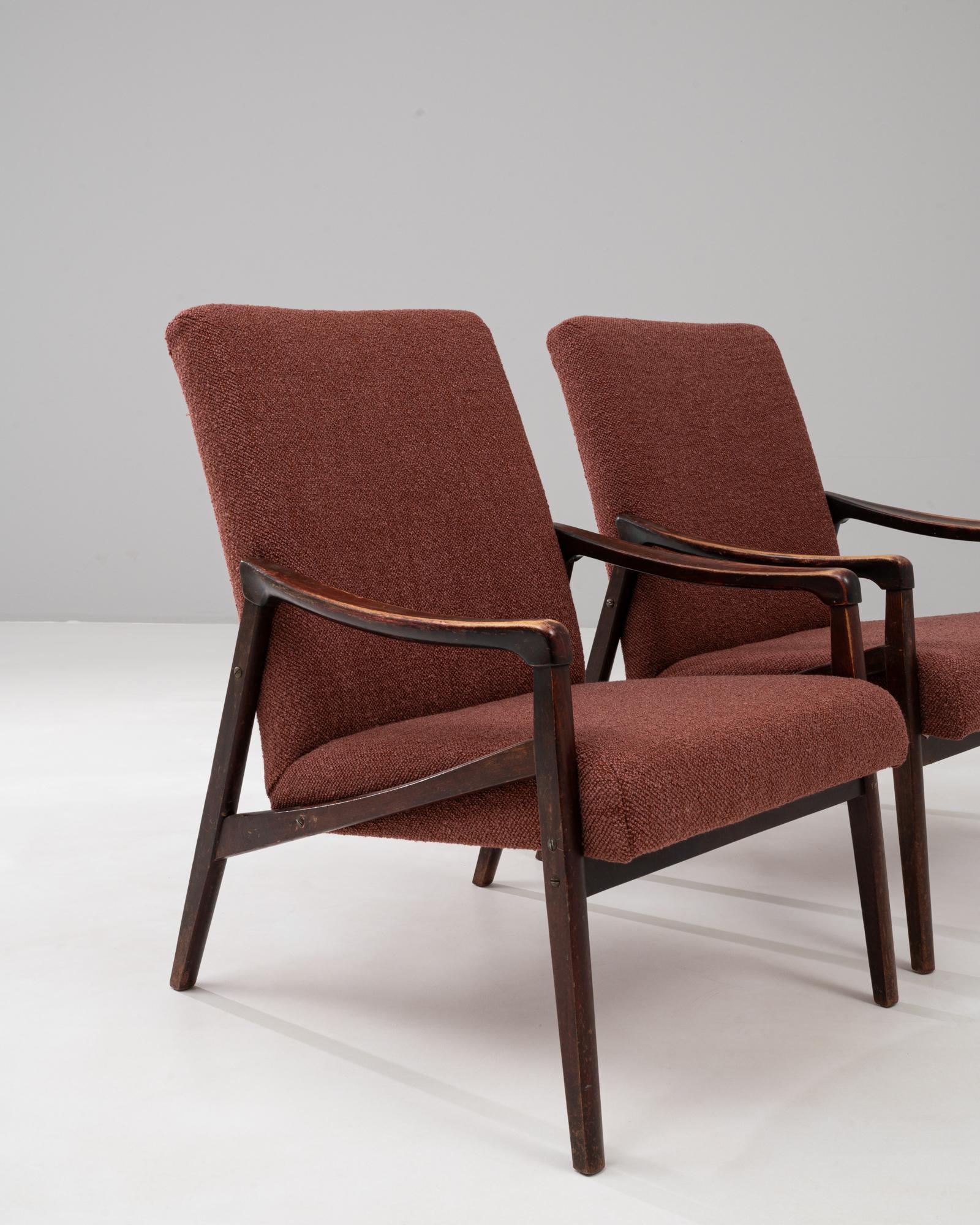 1960s Czech Pair of Upholstered Armchairs By Jiri Jiroutek en vente 4