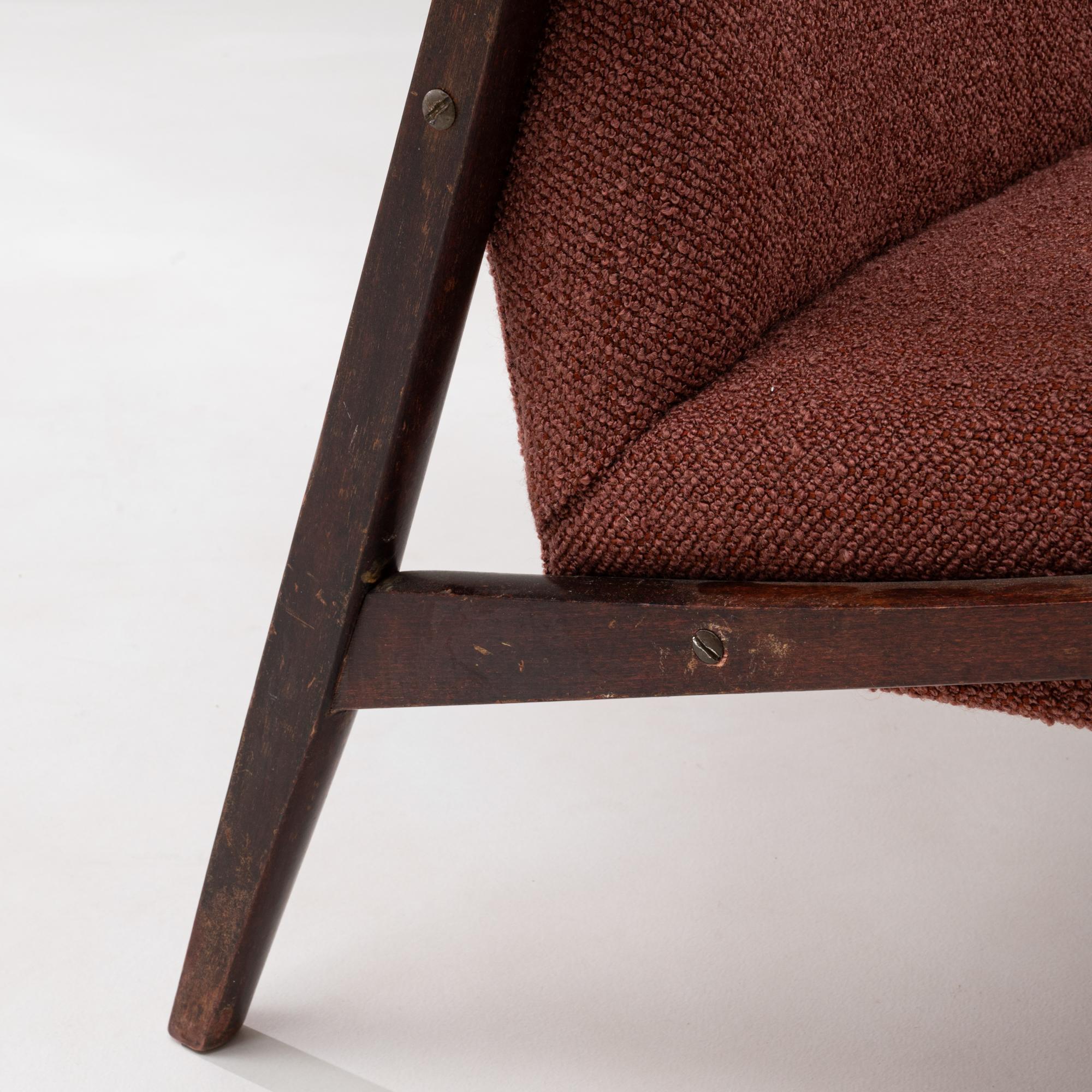 1960s Czech Pair of Upholstered Armchairs By Jiri Jiroutek en vente 7