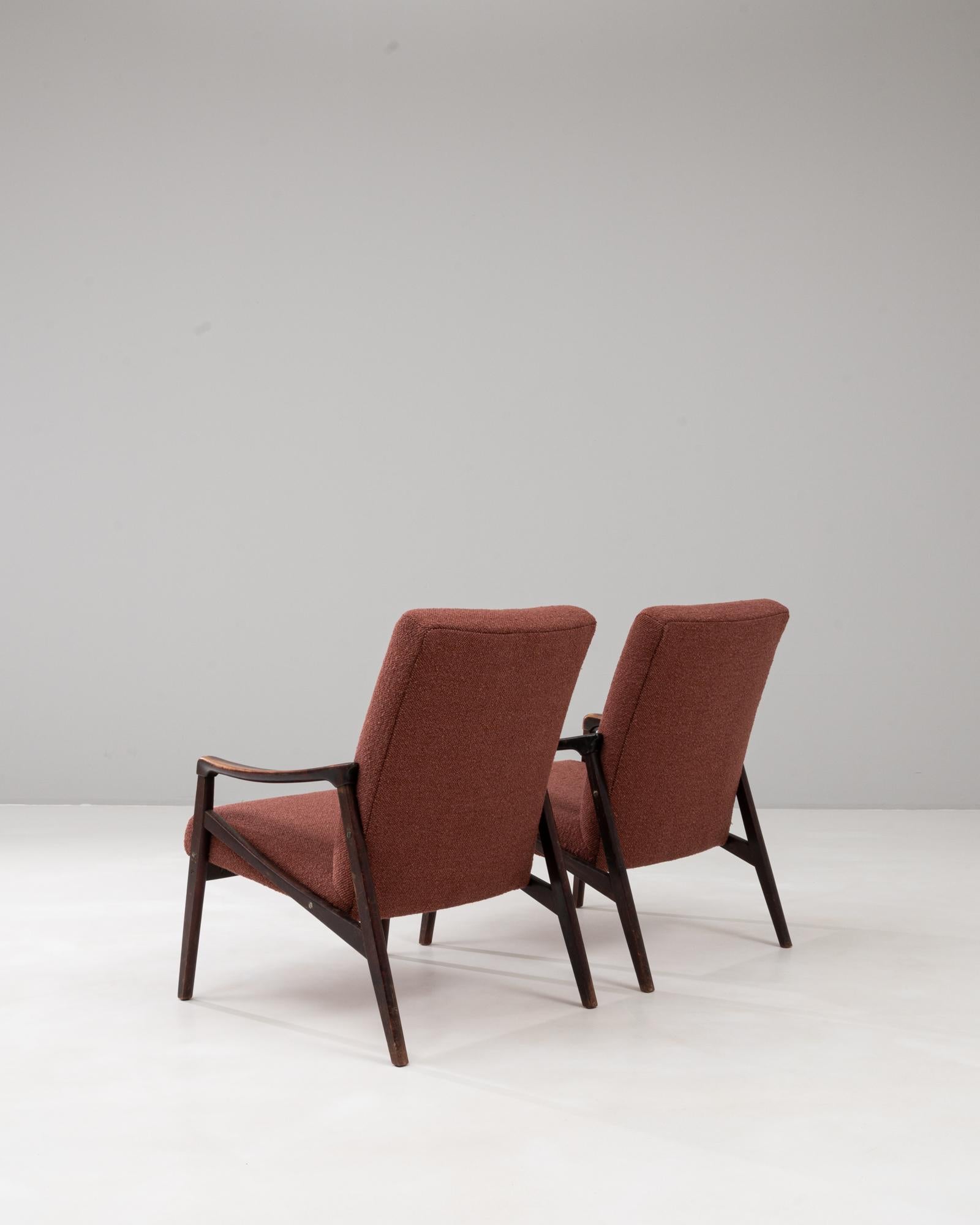 1960s Czech Pair of Upholstered Armchairs By Jiri Jiroutek en vente 1