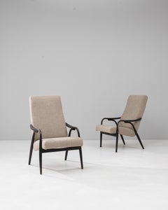1960s Czech Pair Of Upholstered Armchairs By TON