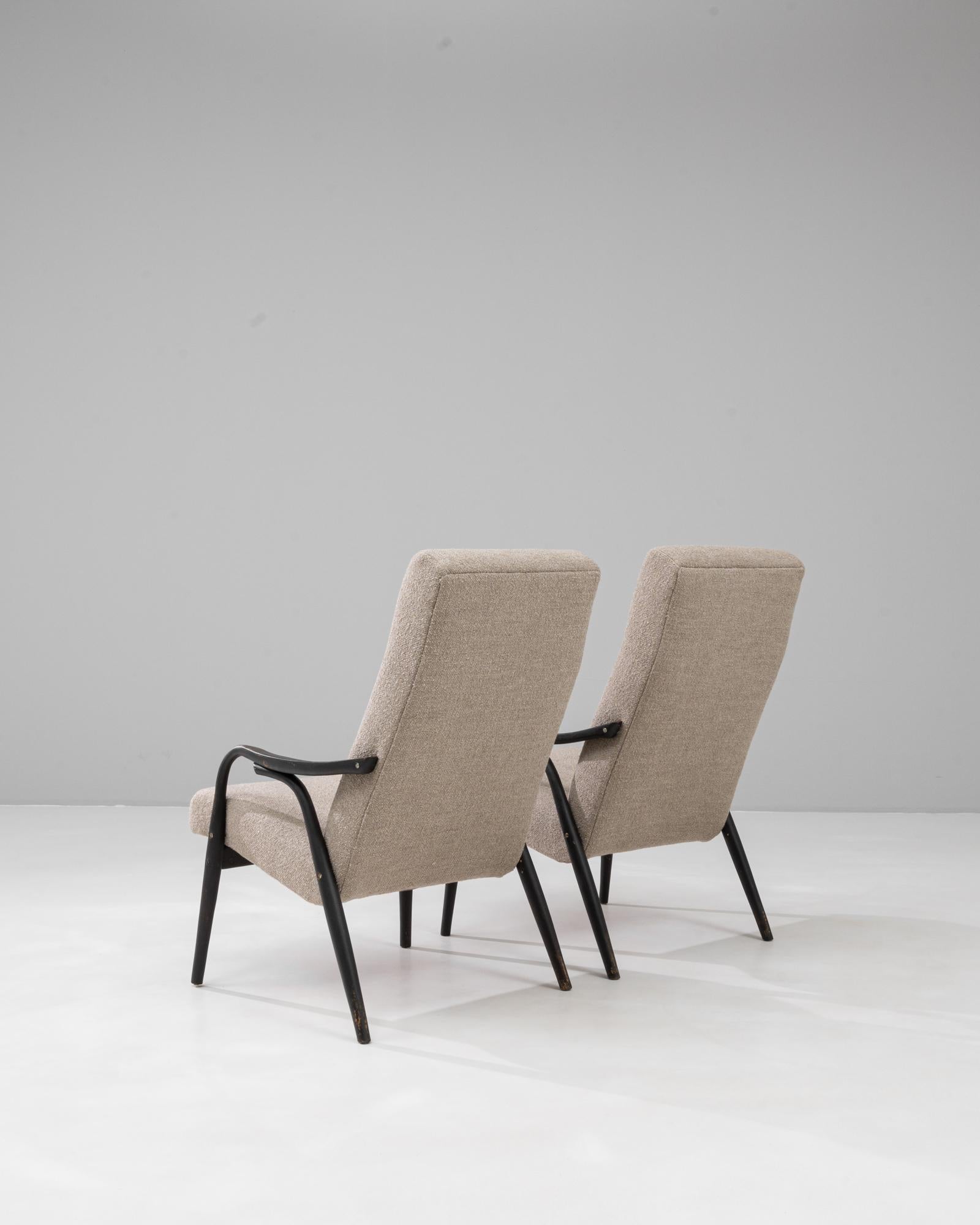 1960s Czech Pair of Upholstered Armchairs By TON en vente 1