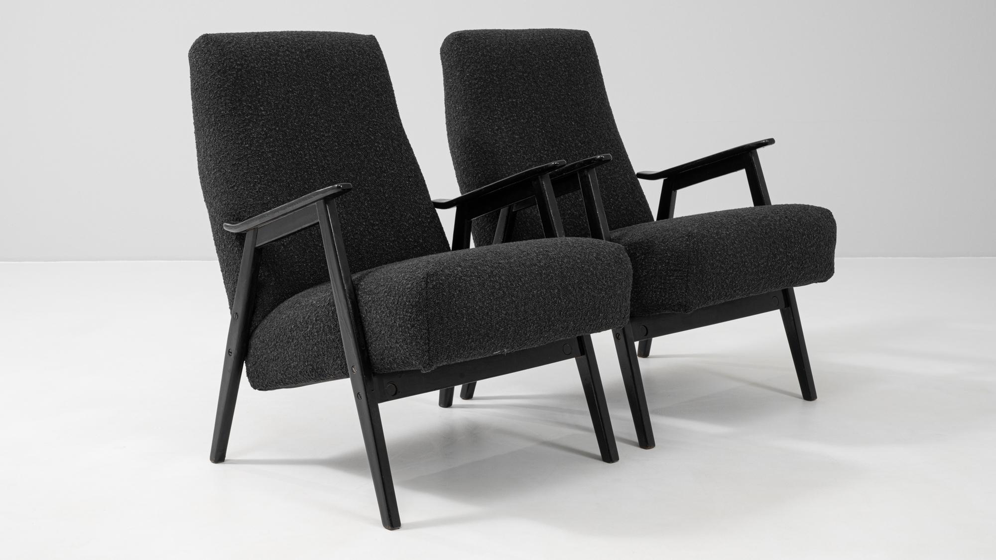 Pareja De Sillones Tapizados Checos De Los Años 60 en venta 4