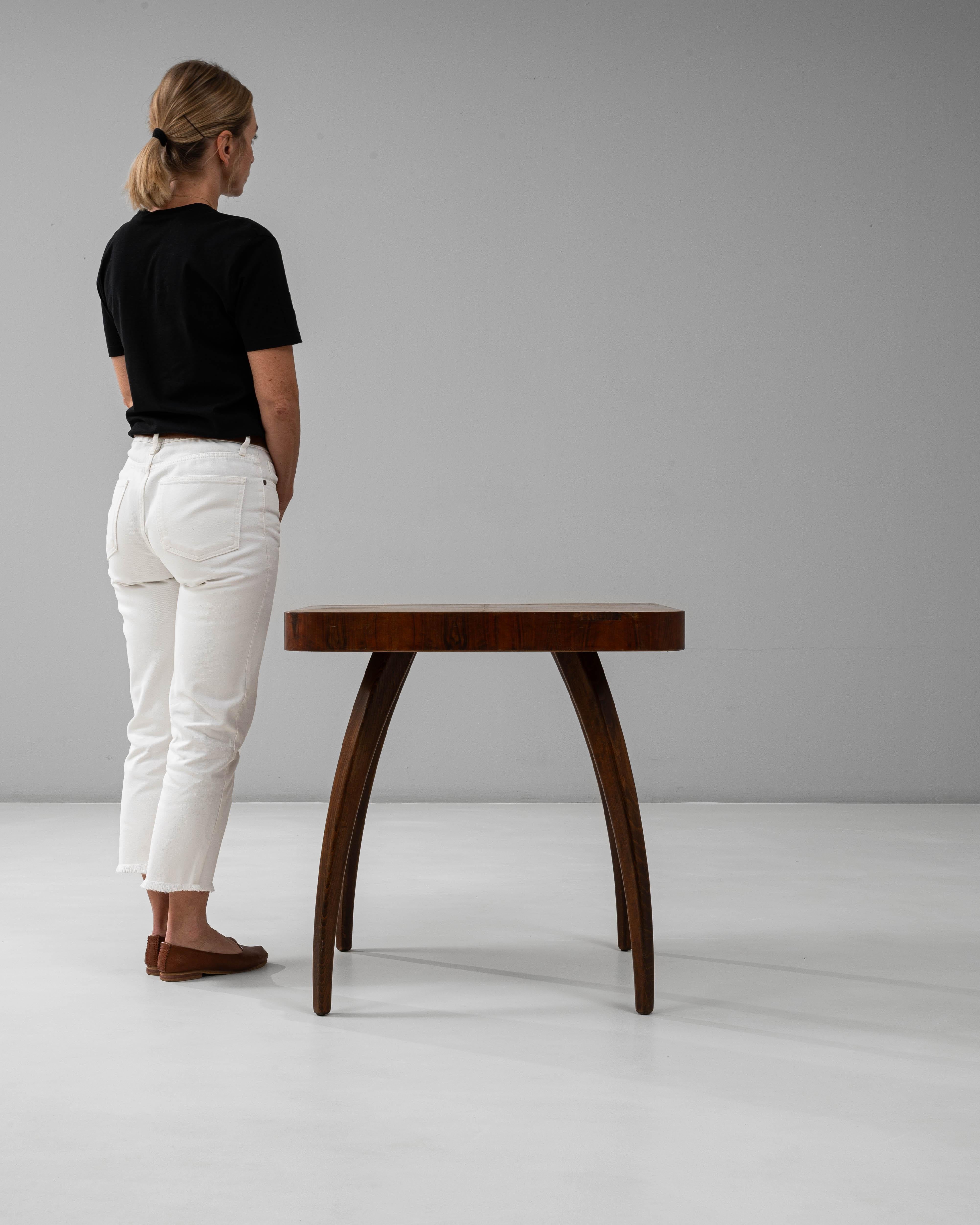 1960s Czech Spider Table by J. Halabala in Original Patina In Good Condition In High Point, NC
