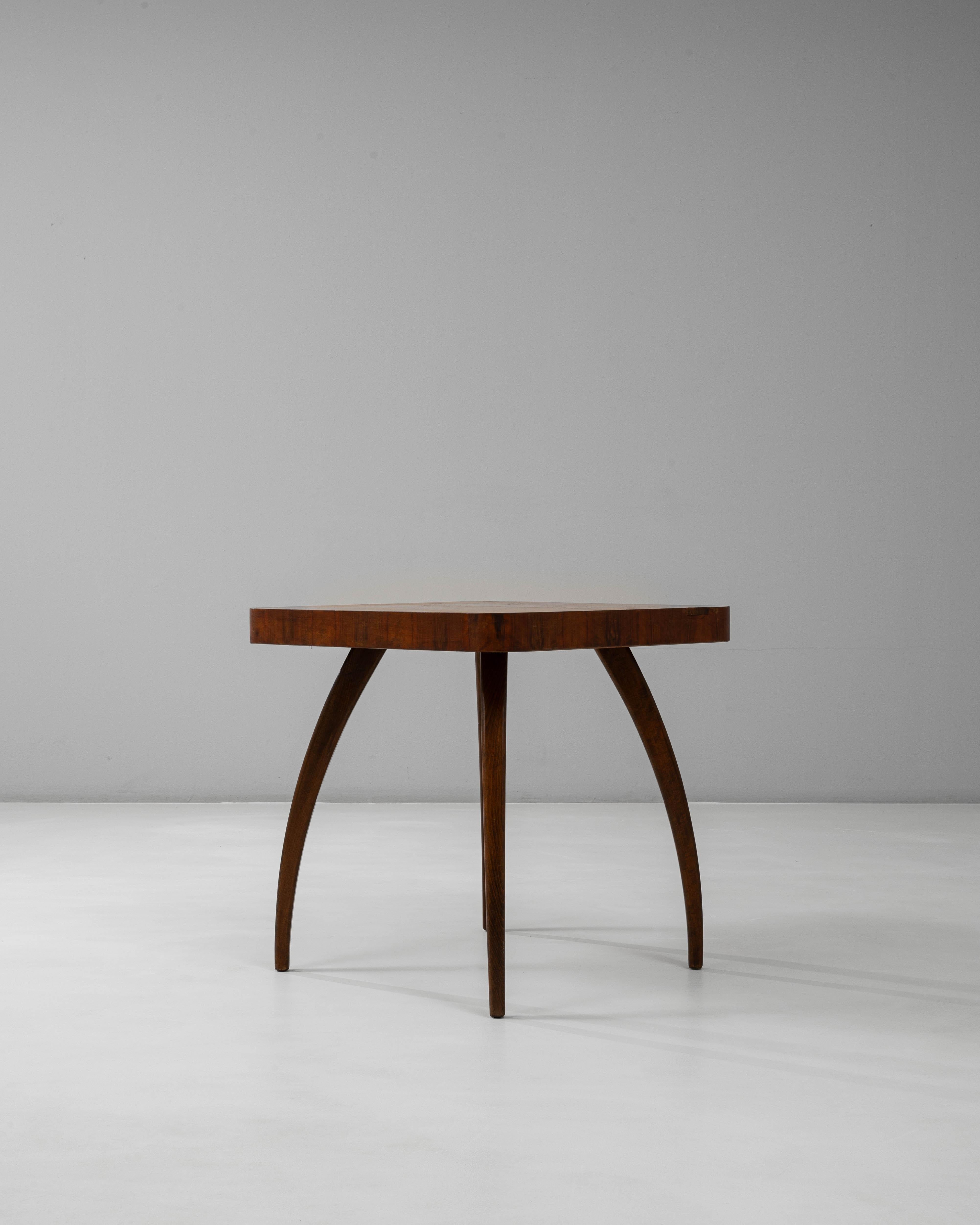 20th Century 1960s Czech Spider Table by J. Halabala in Original Patina