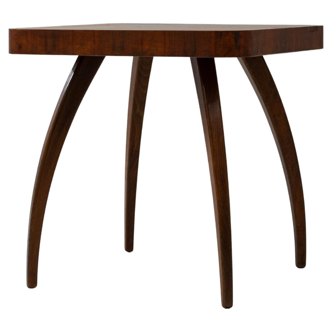 1960s Czech Spider Table by J. Halabala in Original Patina