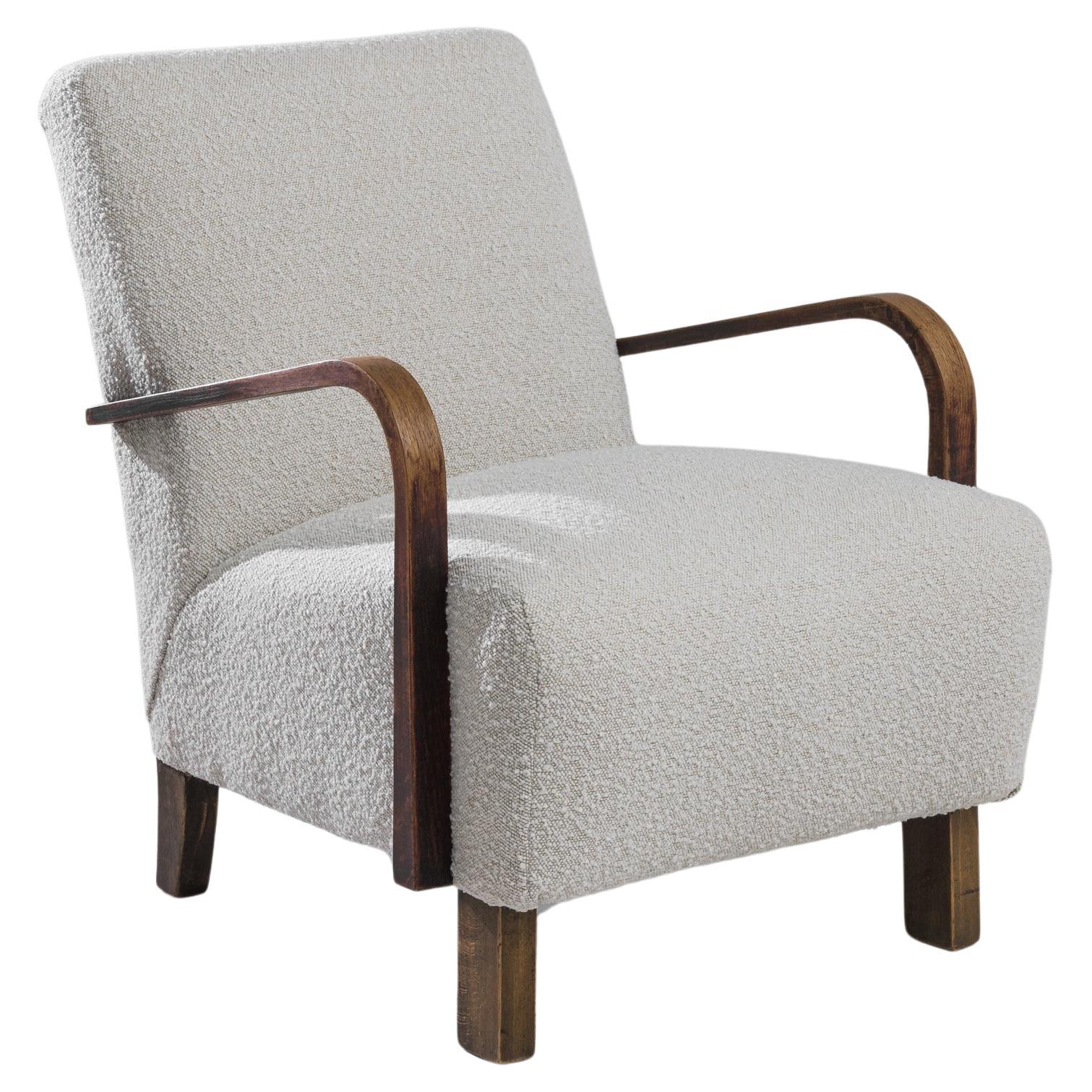 1960s Czech Upholstered Armchair by J. Halabala