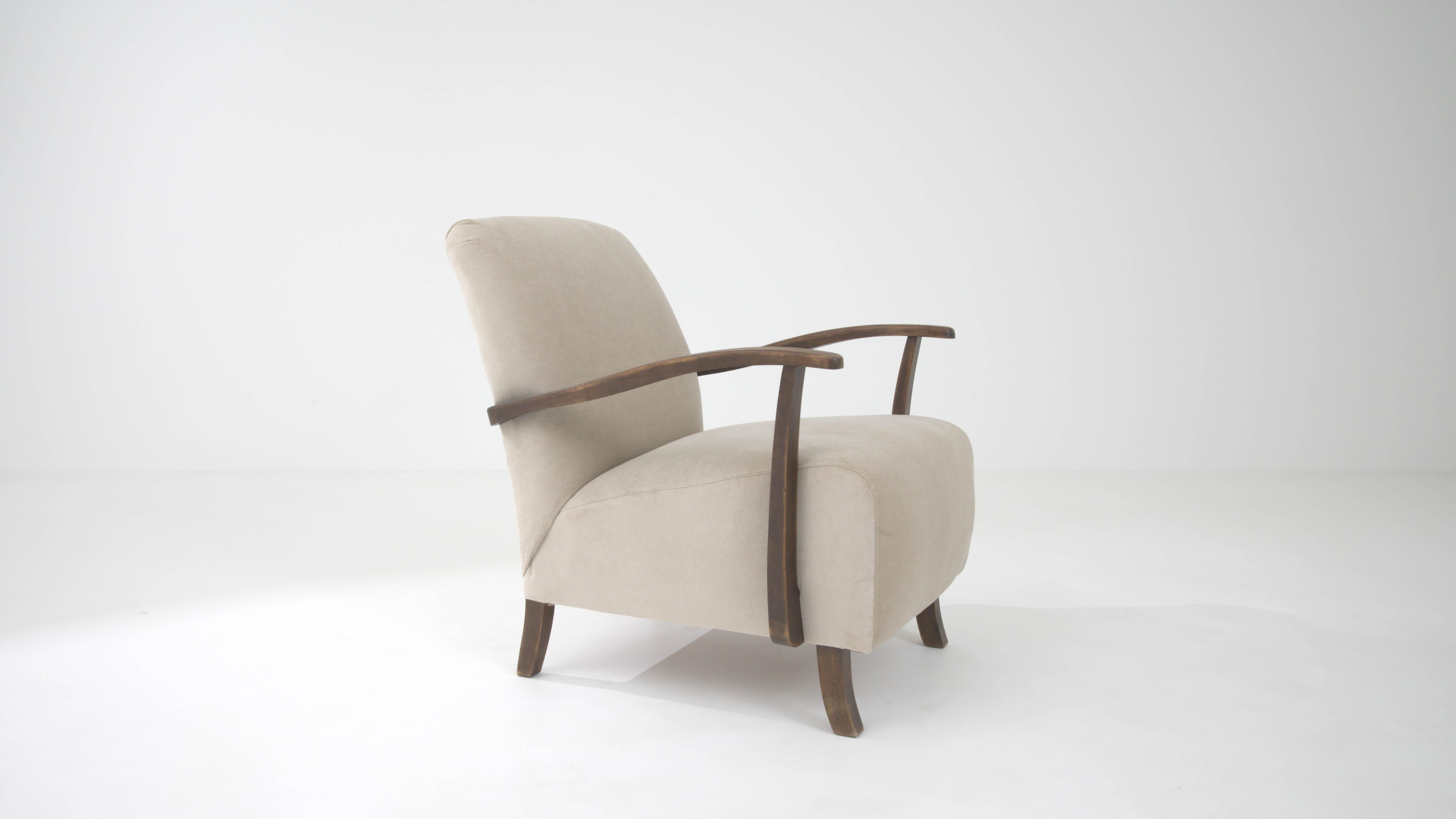 1960s Czech Upholstered Armchair 4