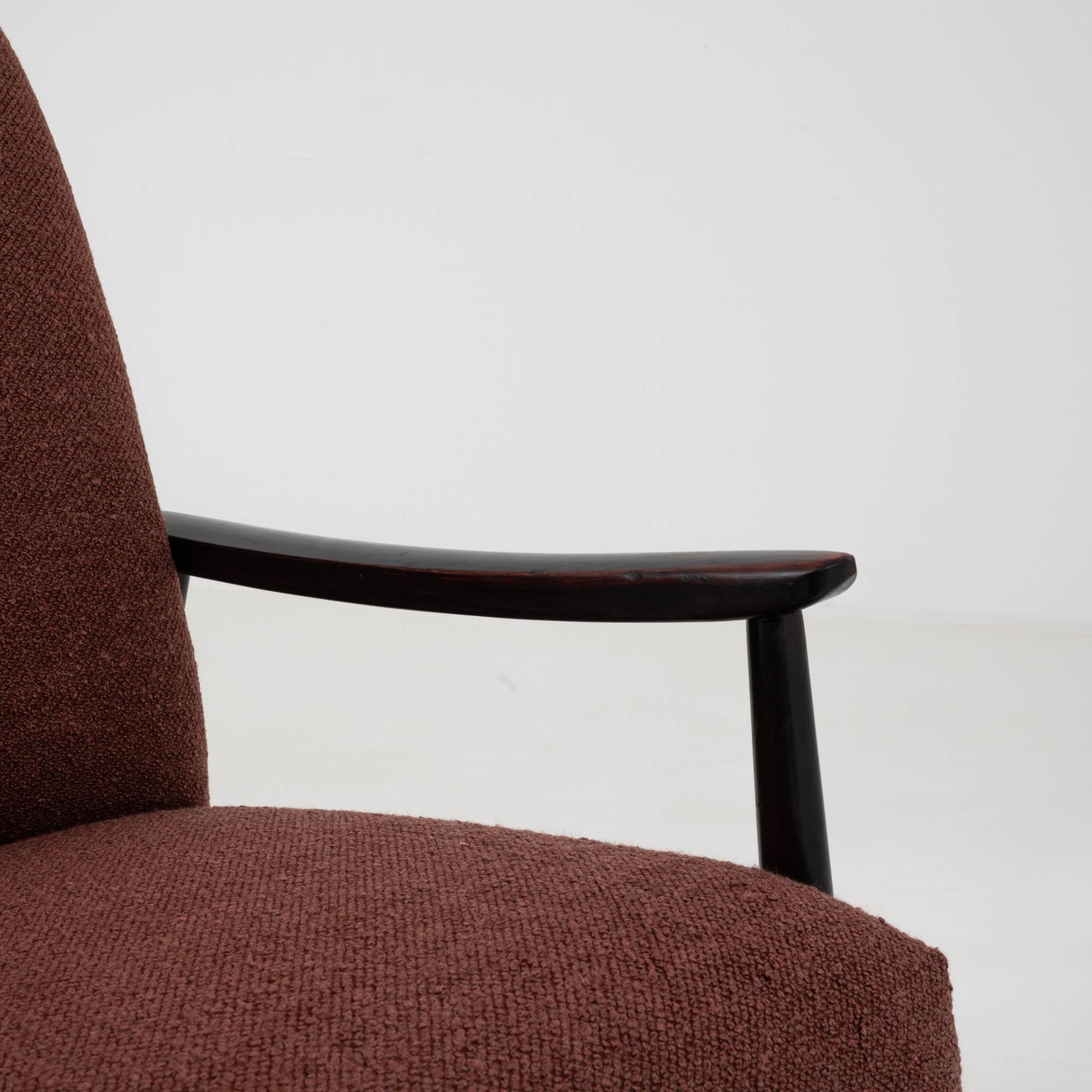 1960s Czech Upholstered Armchair For Sale 7