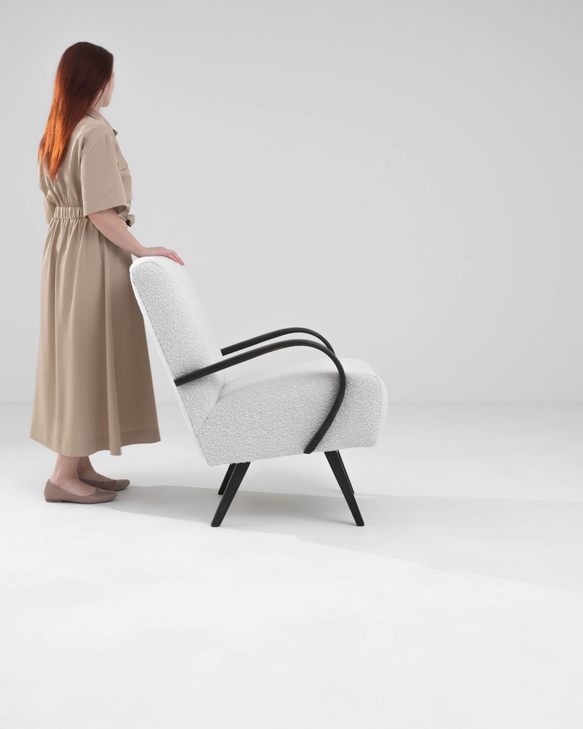 20th Century 1960s Czech Upholstered Armchair For Sale