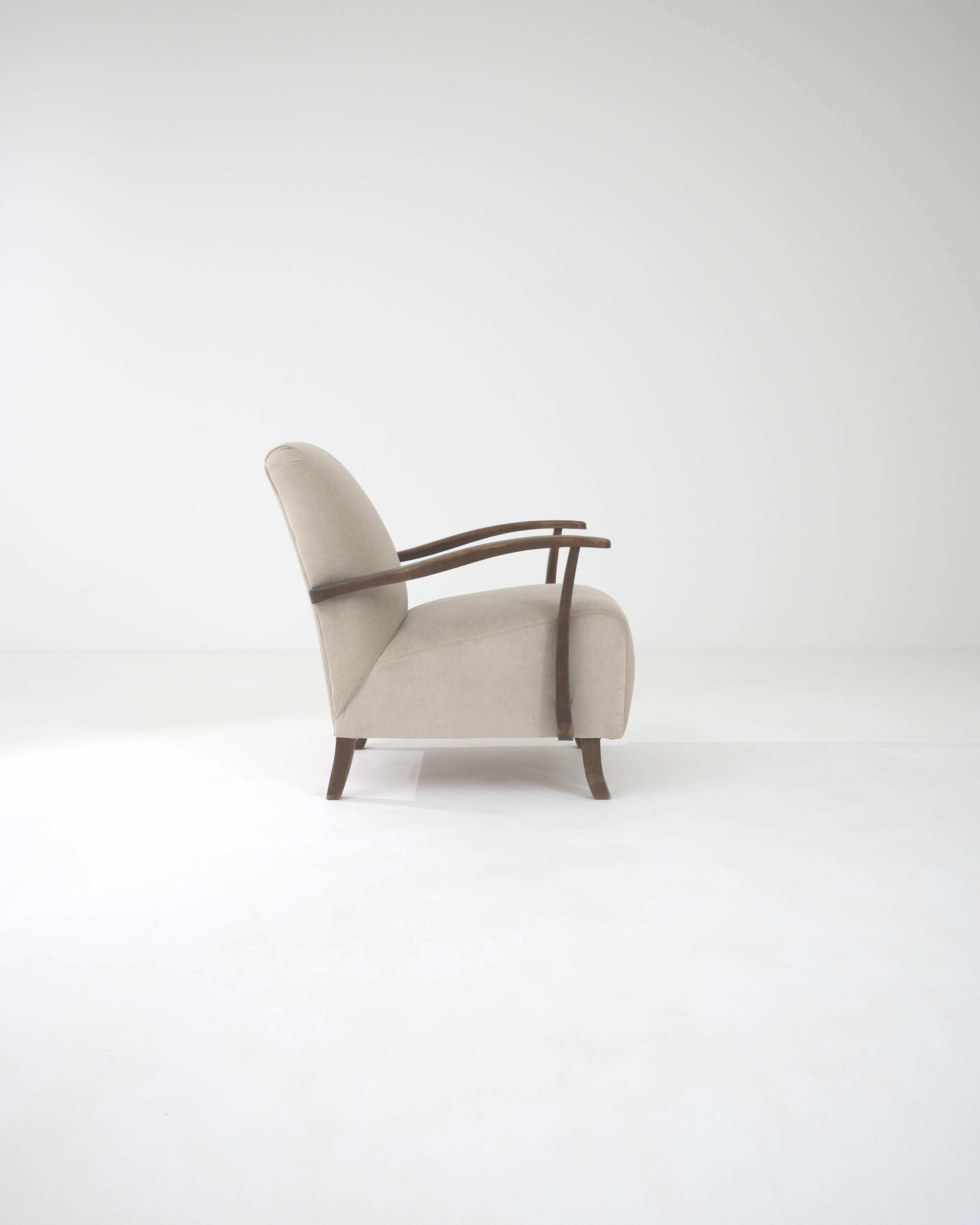 Mid-20th Century 1960s Czech Upholstered Armchair