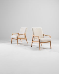 1960s Czech Upholstered Armchairs, a Pair