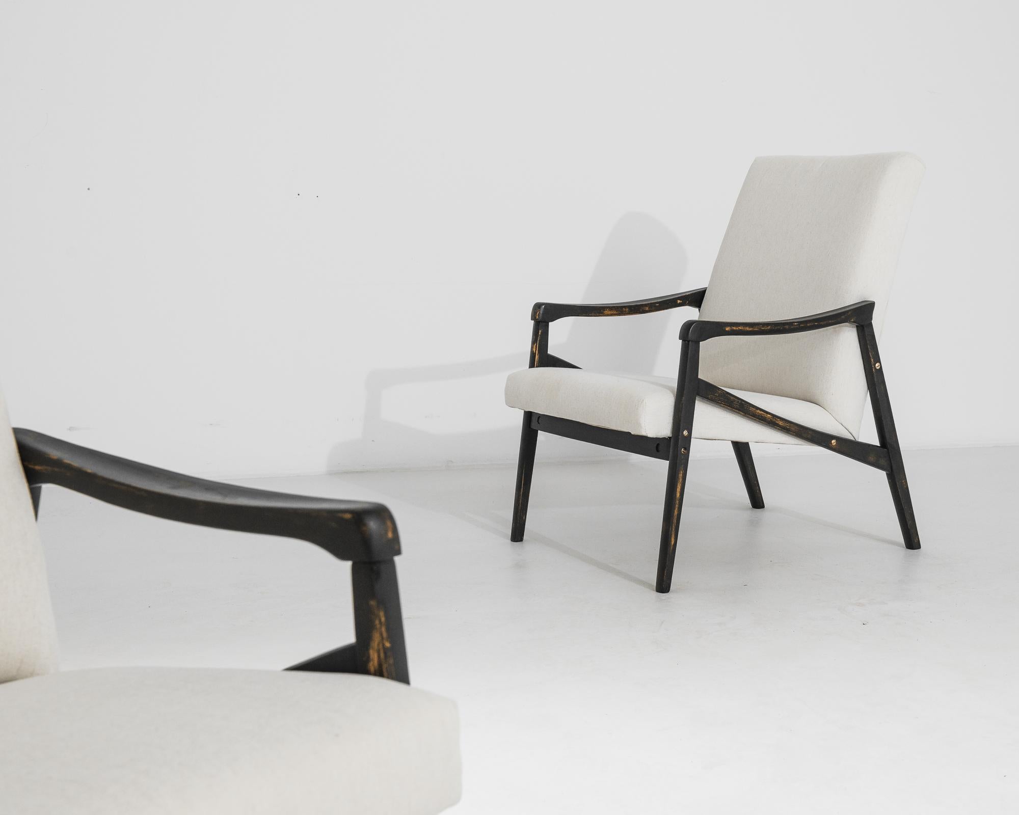 Ceco Poltrone imbottite ceche del 1960, una coppia in vendita