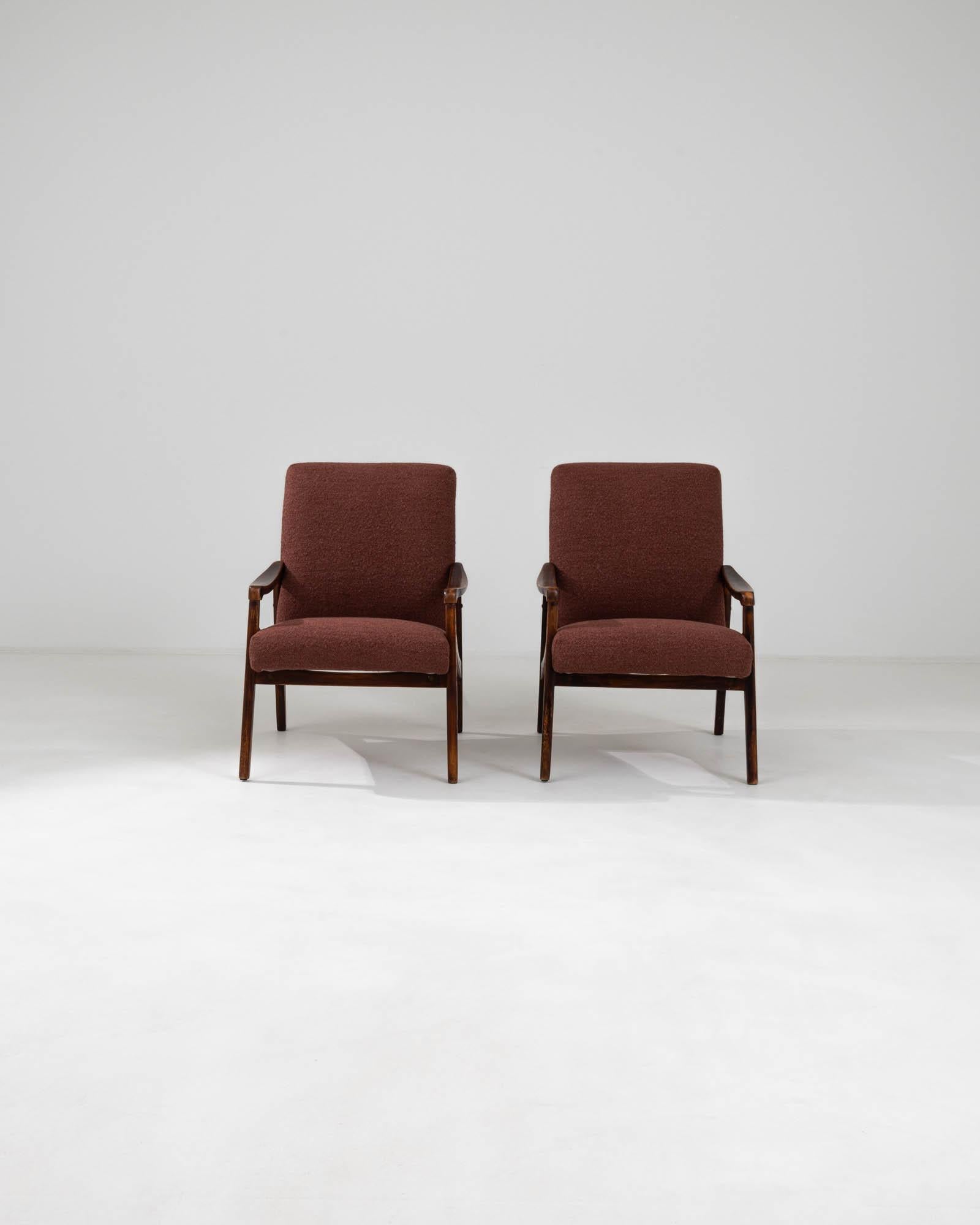 20th Century 1960s Czech Upholstered Armchairs, a Pair