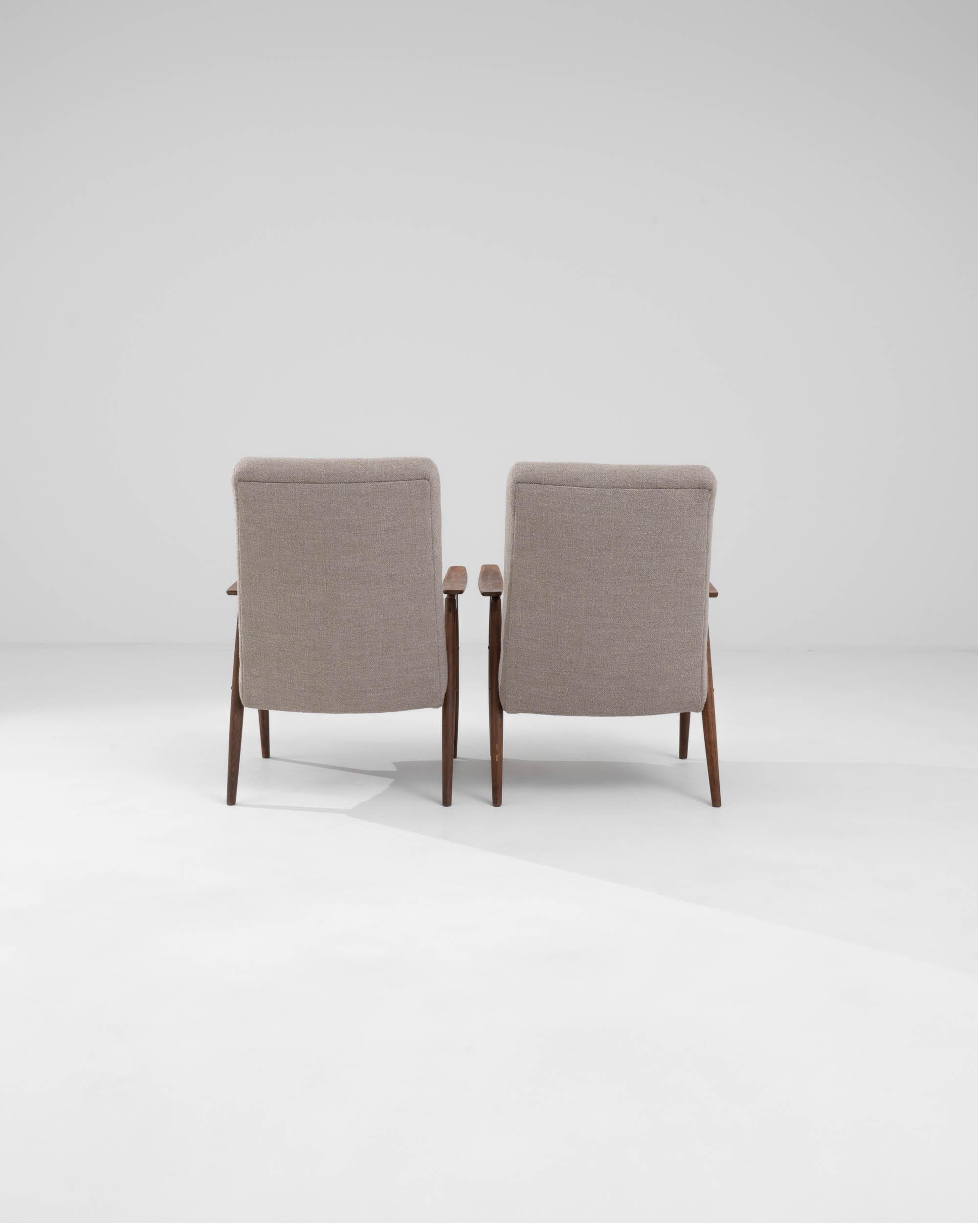 1960s Czech Upholstered Armchairs, a Pair For Sale 1